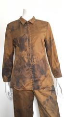 Rene Lezard Bronze Cotton Pant Suit Size 8 / 38.