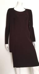 Saks Fifth Avenue Brown Knit Sleeveless Dress & Jacket Size 4/6.
