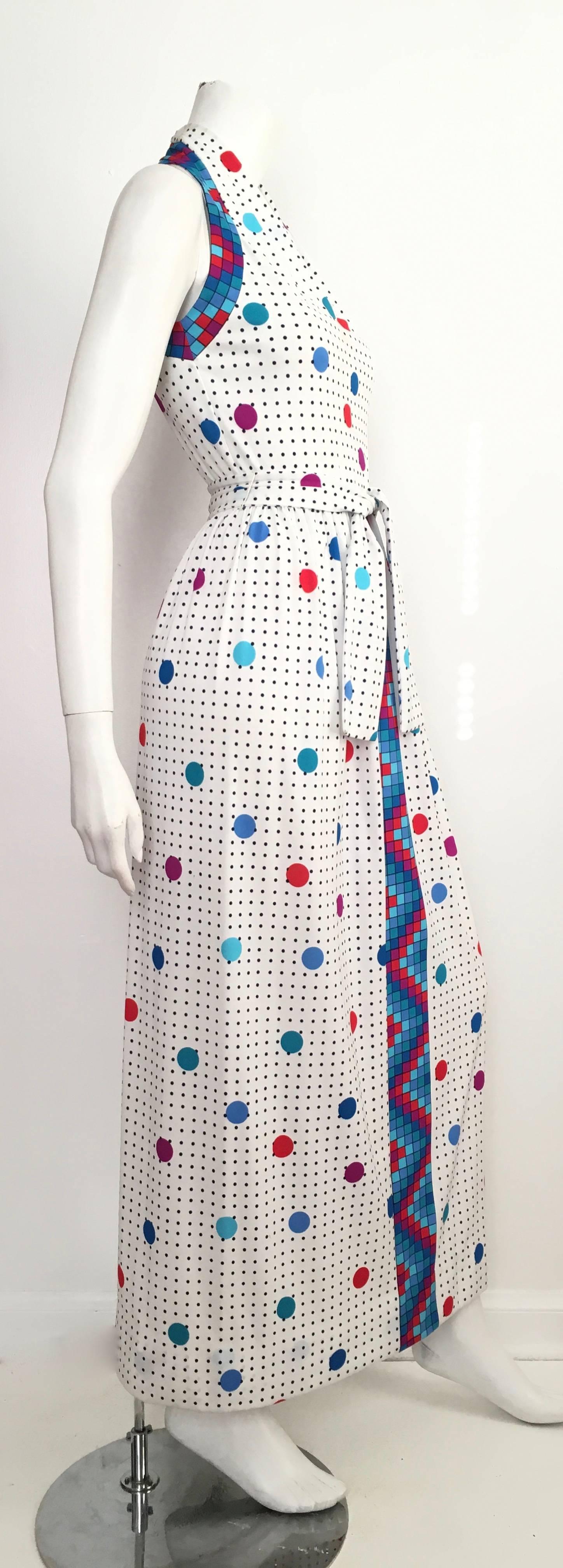 Anne Fogarty Pop Art Maxi Dress Size 4. In Excellent Condition For Sale In Atlanta, GA