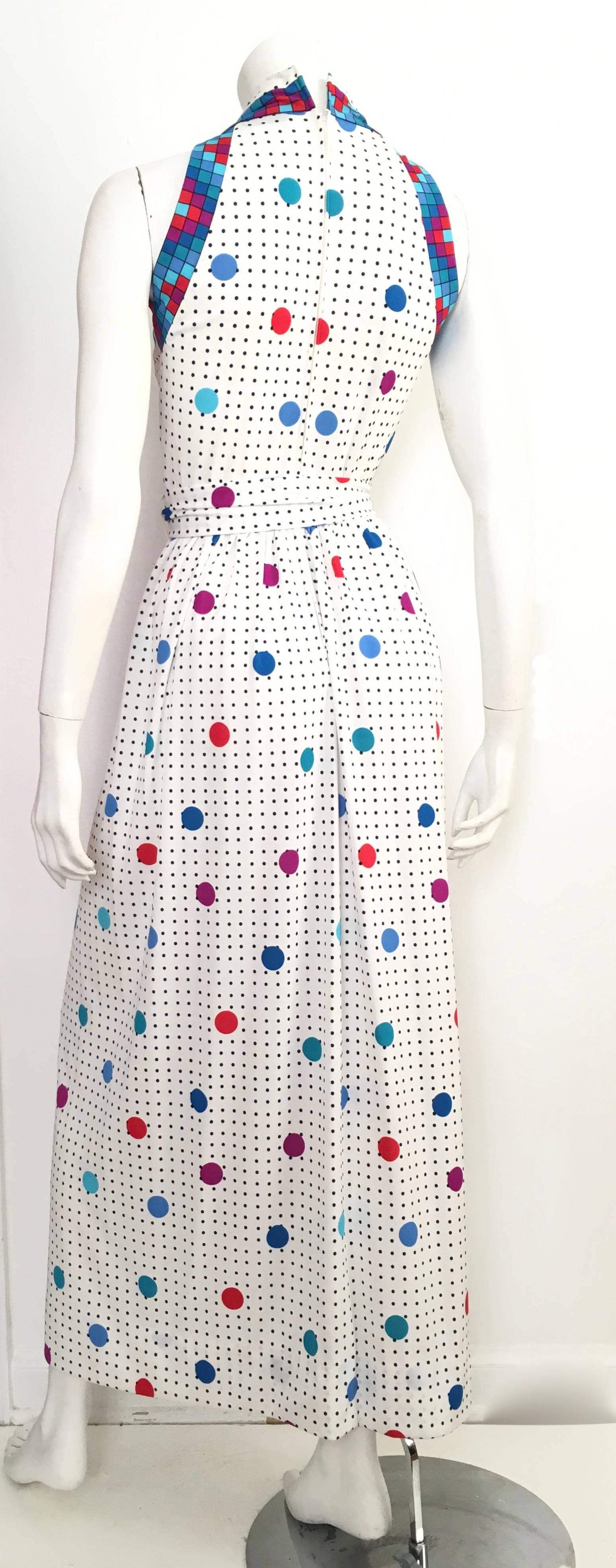 Women's or Men's Anne Fogarty Pop Art Maxi Dress Size 4. For Sale