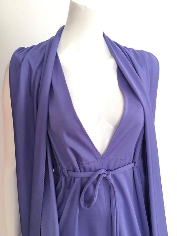 Stephen Burrows 1970s Cape Disco Dress With Pockets Size 4/6. at 1stDibs