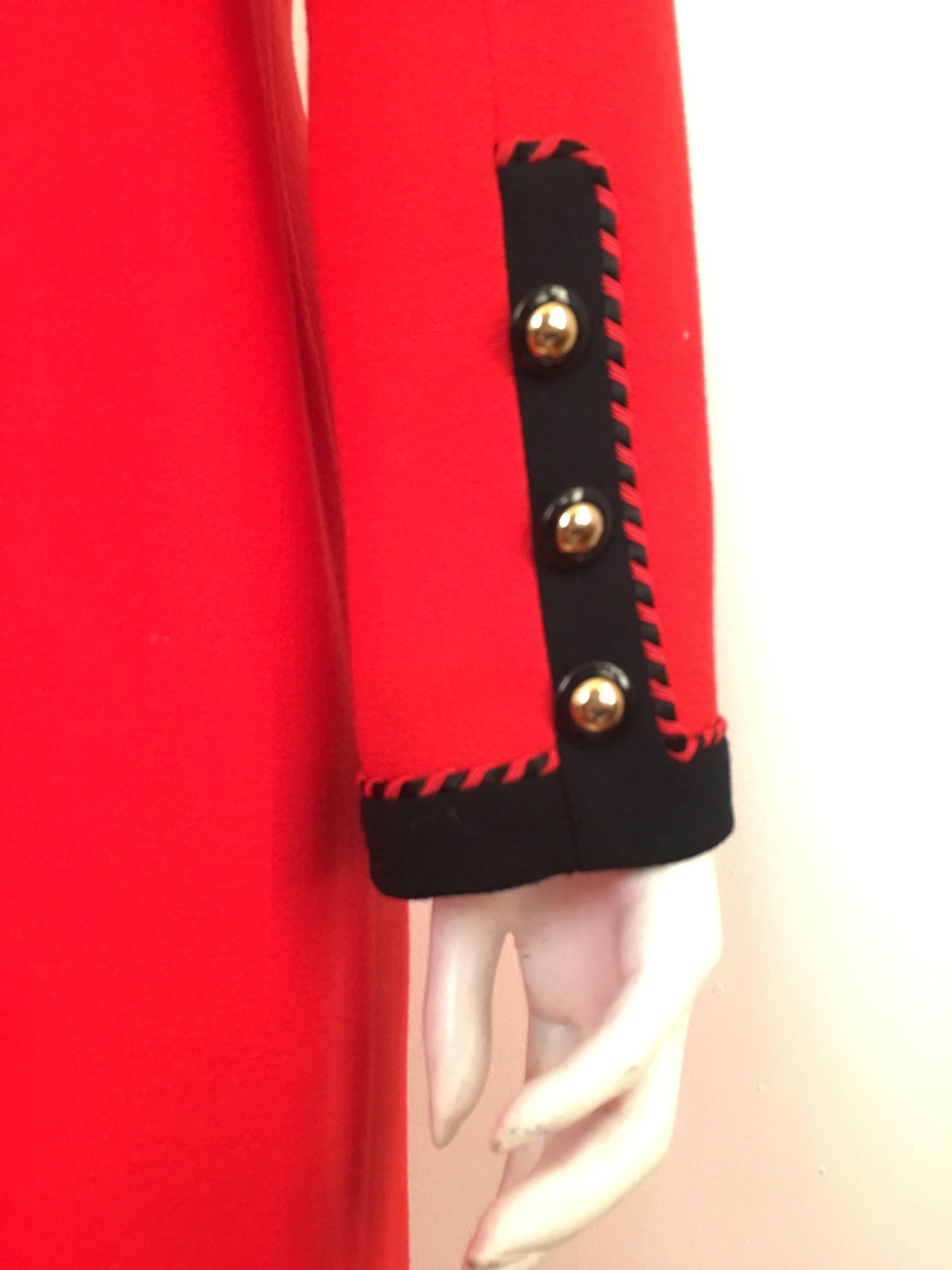 Lilli Ann Red Wool Coat Size Large, 1980s For Sale 2