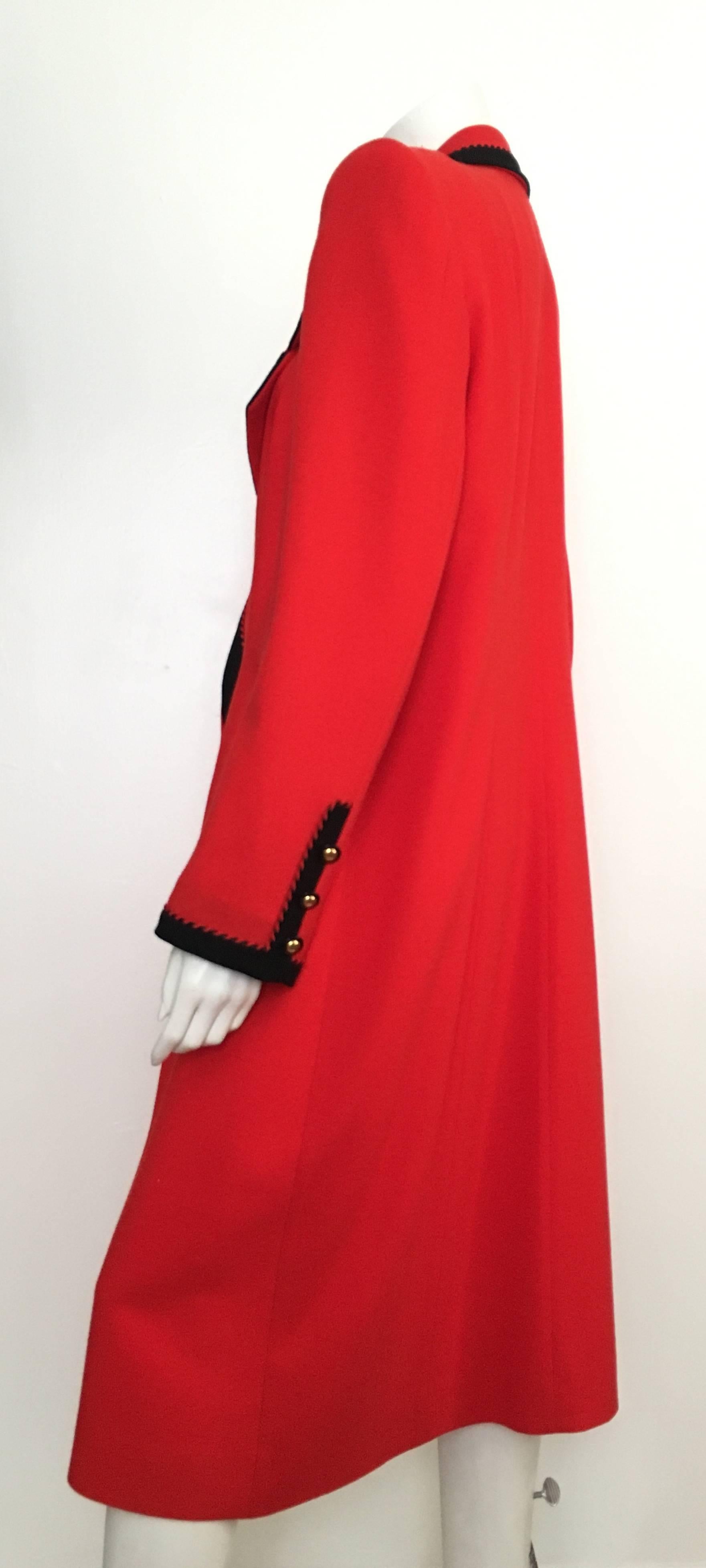 Lilli Ann Red Wool Coat Size Large, 1980s For Sale 4