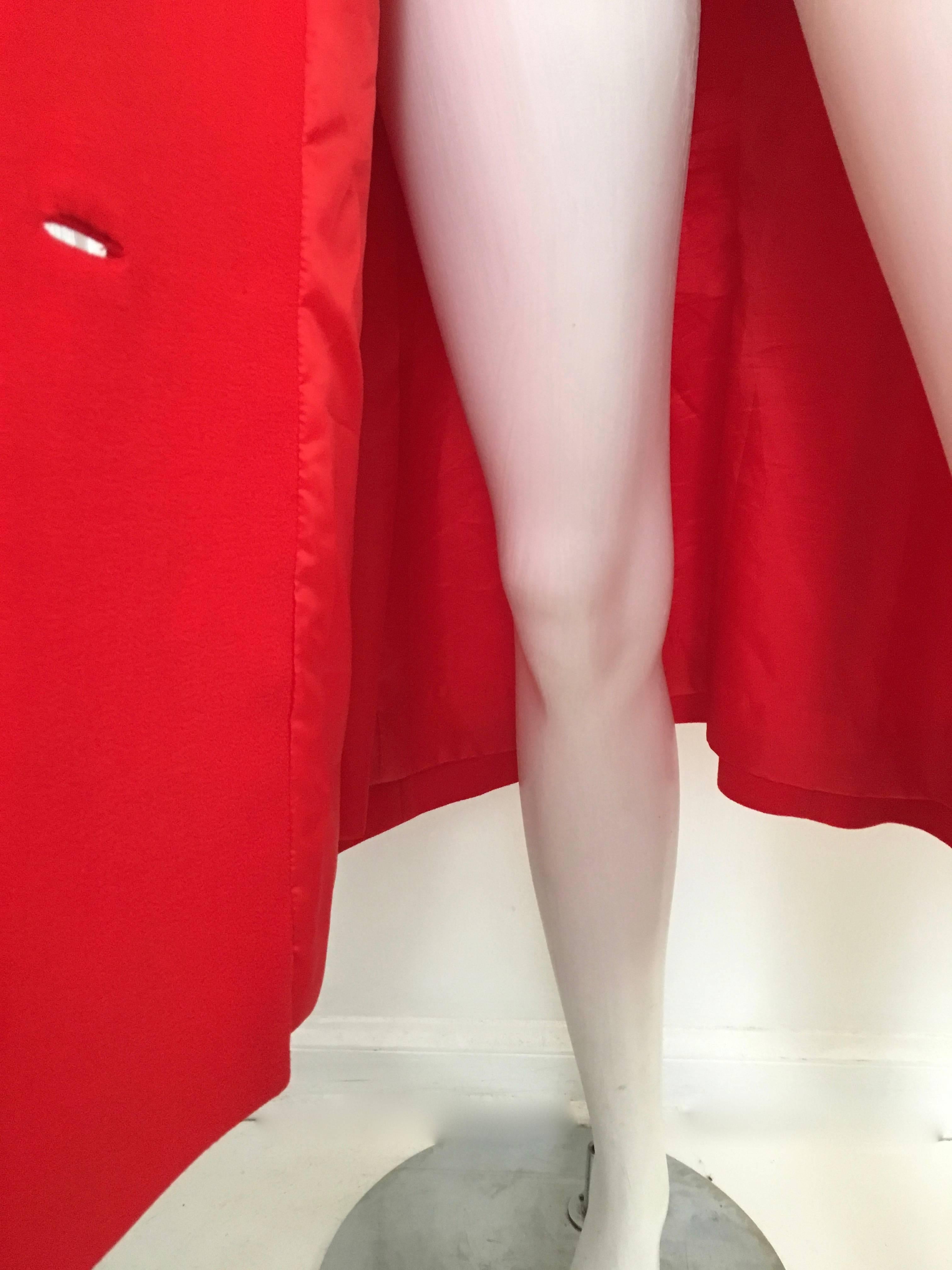 Lilli Ann Red Wool Coat Size Large, 1980s For Sale 5