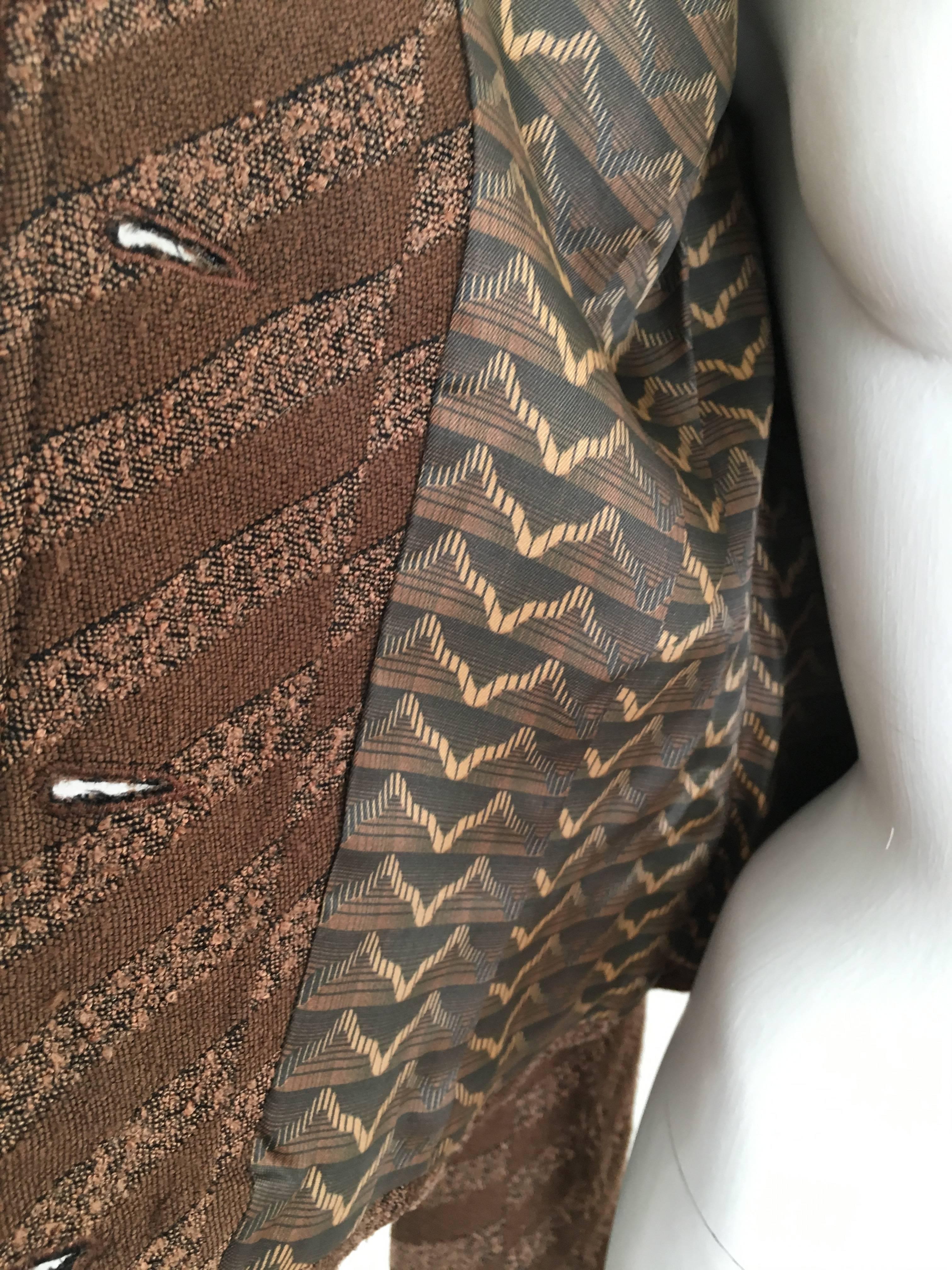 Christian Lacroix Cropped Brown Jacket Size 4. For Sale 3