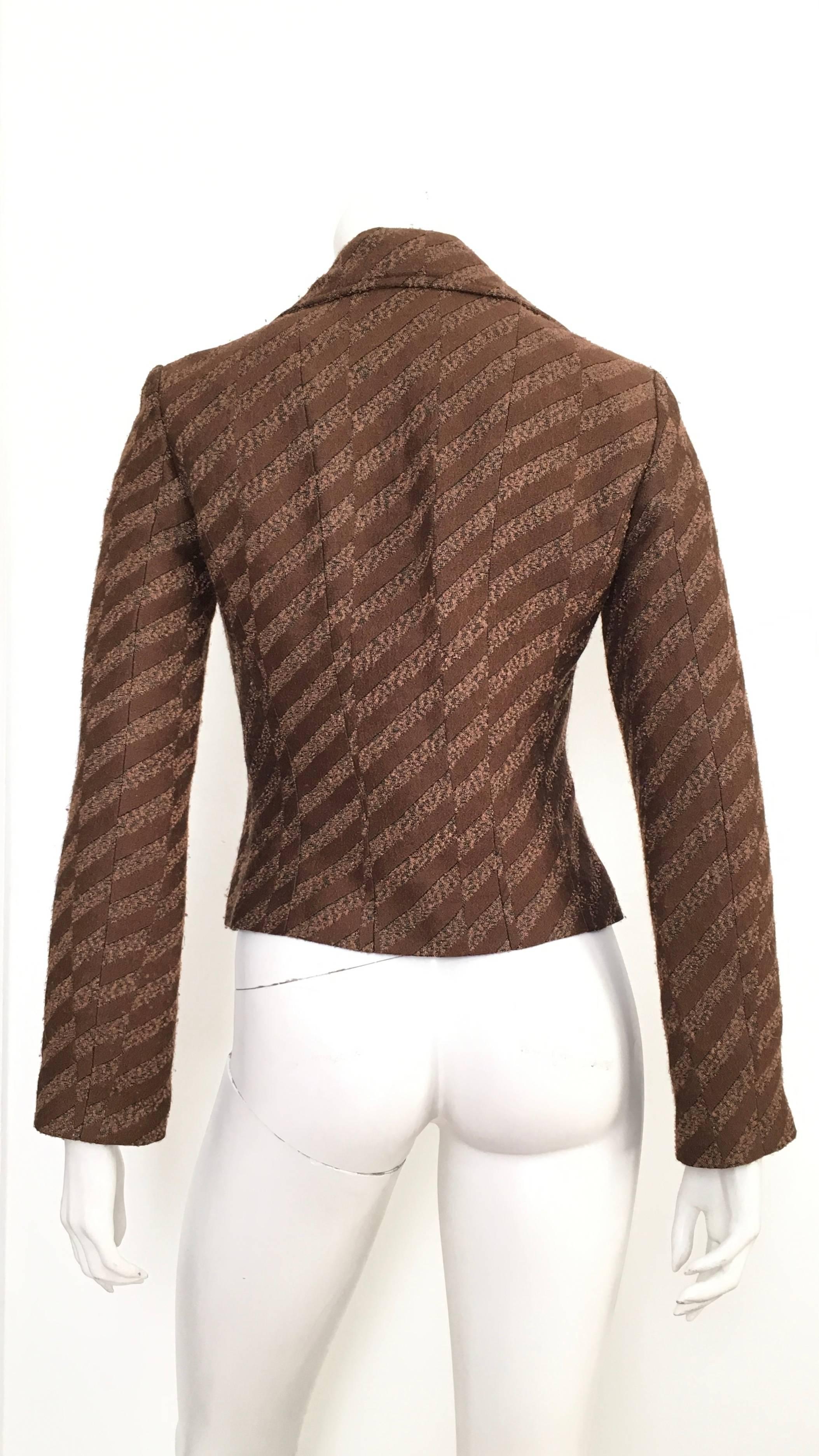 Women's or Men's Christian Lacroix Cropped Brown Jacket Size 4. For Sale