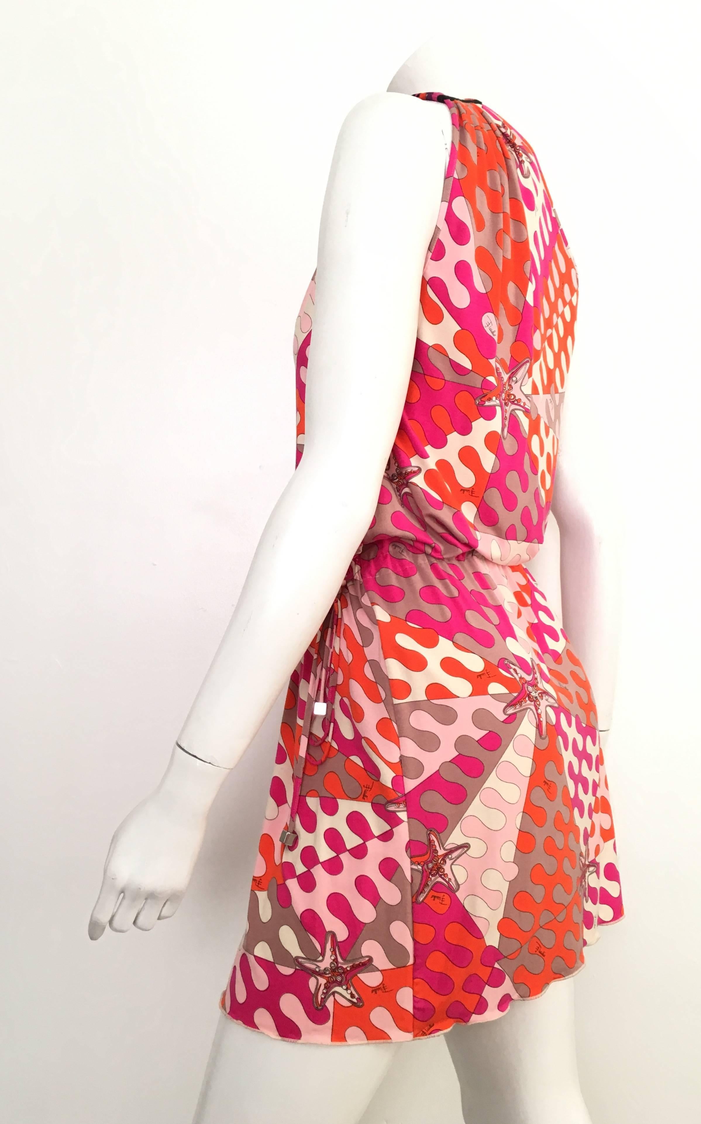 Emilio Pucci Starfish Off The Shoulder Dress Size 6.  3