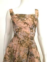 Estevez 1950s Cotton Floral Flared Dress Size 4.