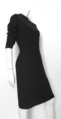 Jo Copeland Black Wool Evening Dress Size 6.