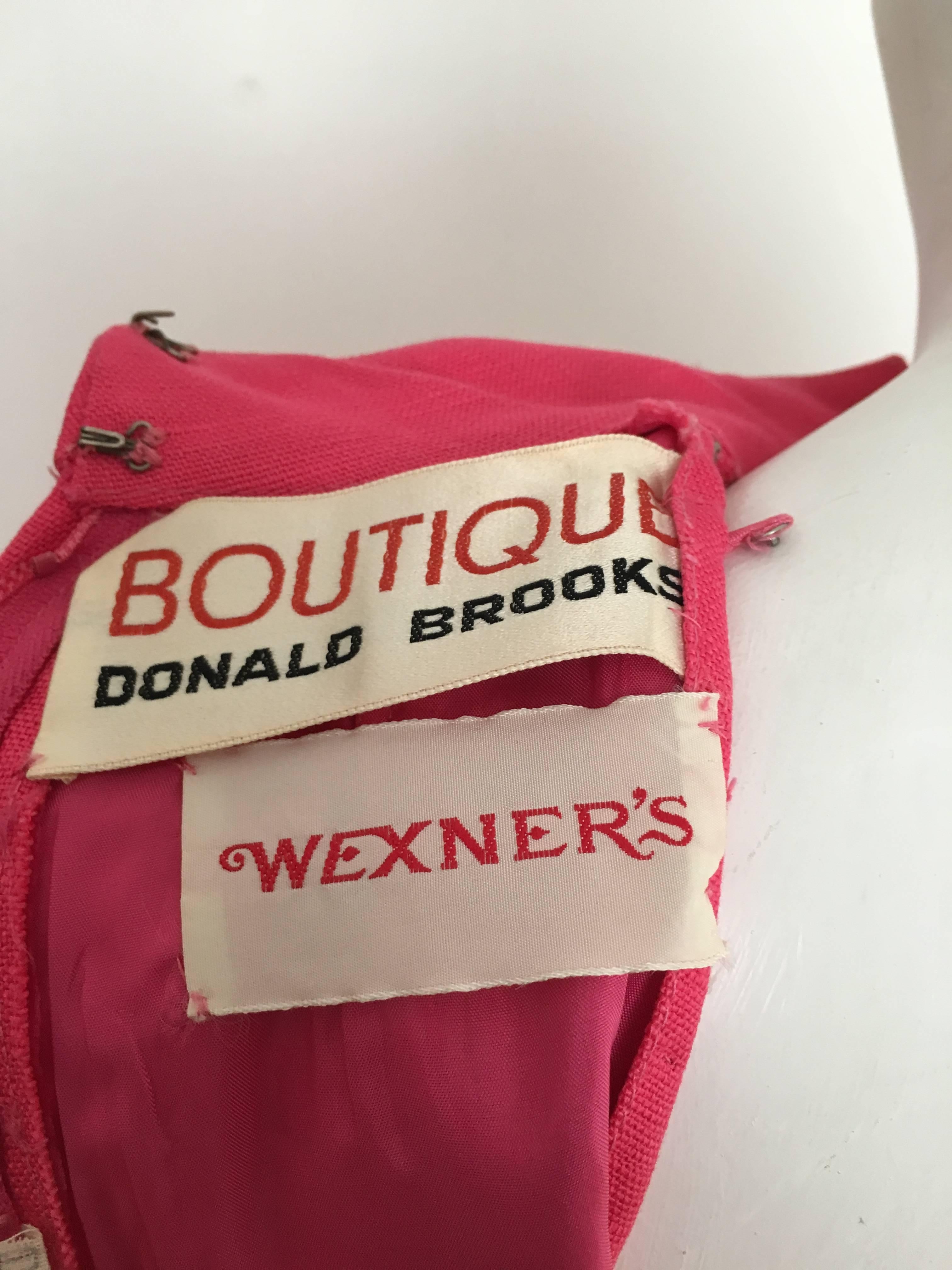 Donald Brooks Pink Linen Sleeveless Dress Size 4. For Sale 4