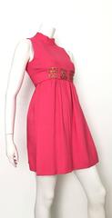 Donald Brooks Pink Linen Sleeveless Dress Size 4.
