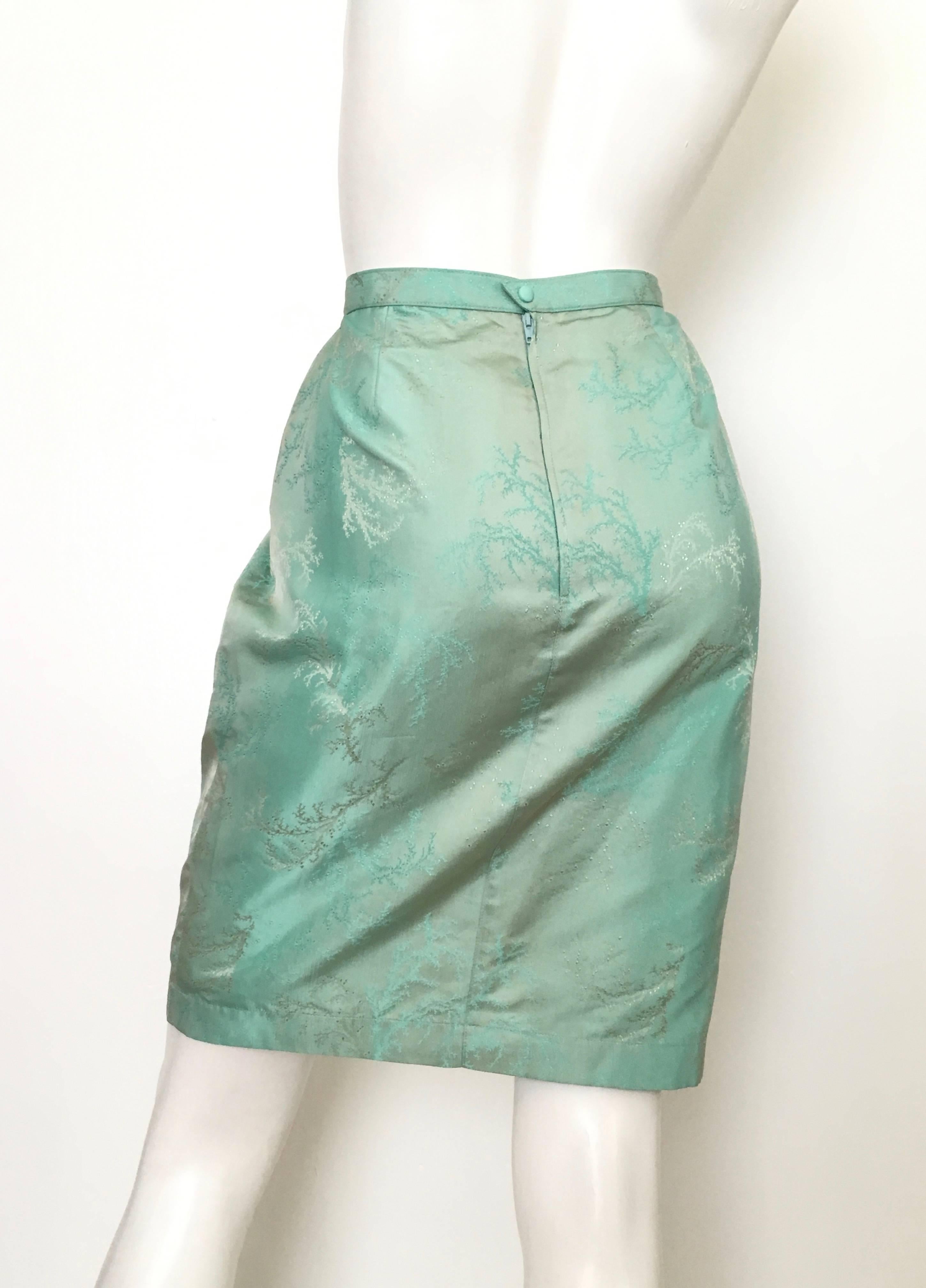 Women's or Men's Thierry Mugler Iridescent Aqua Skirt Size 4/6. For Sale