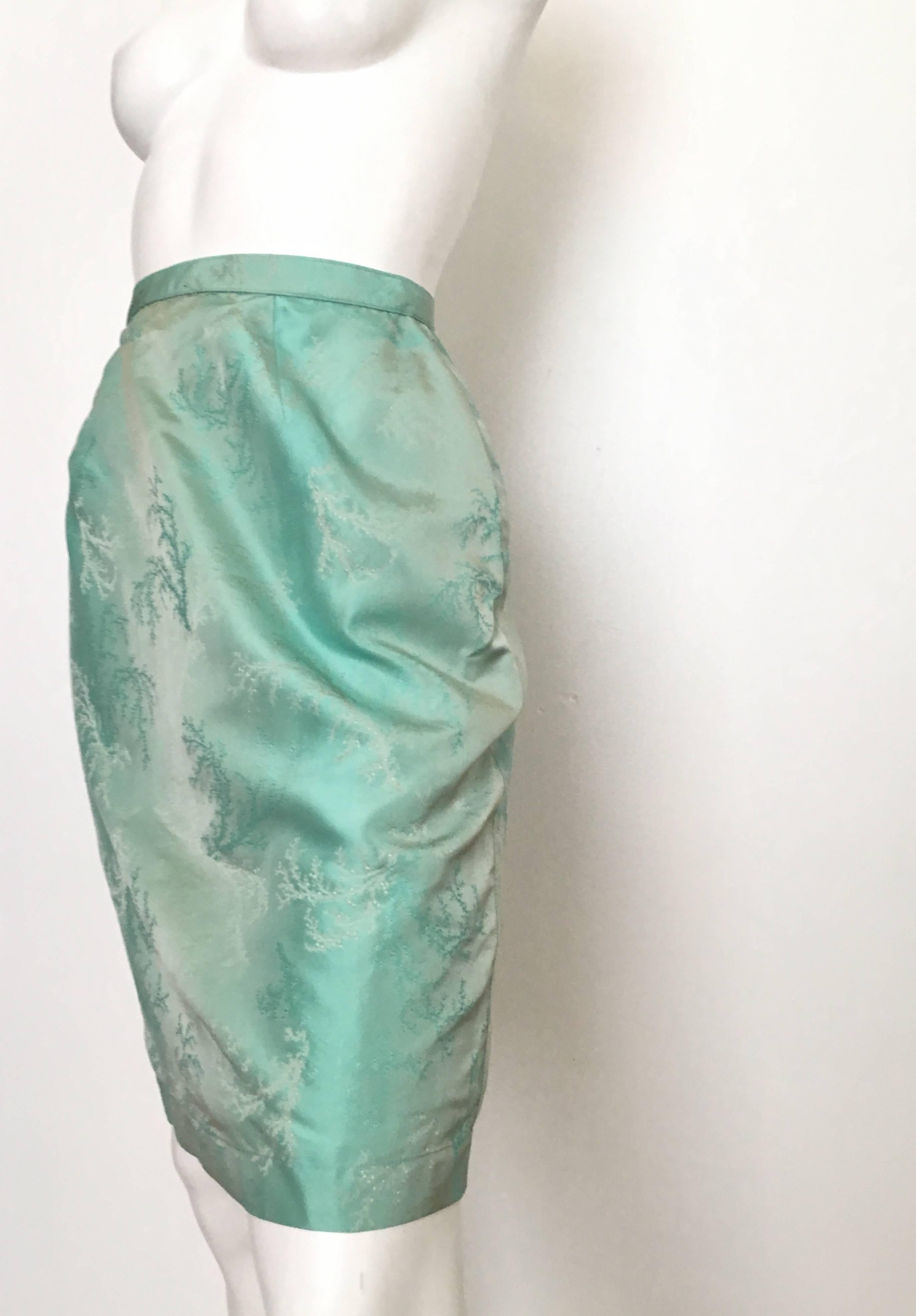Thierry Mugler Iridescent Aqua Skirt Size 4/6. For Sale 2
