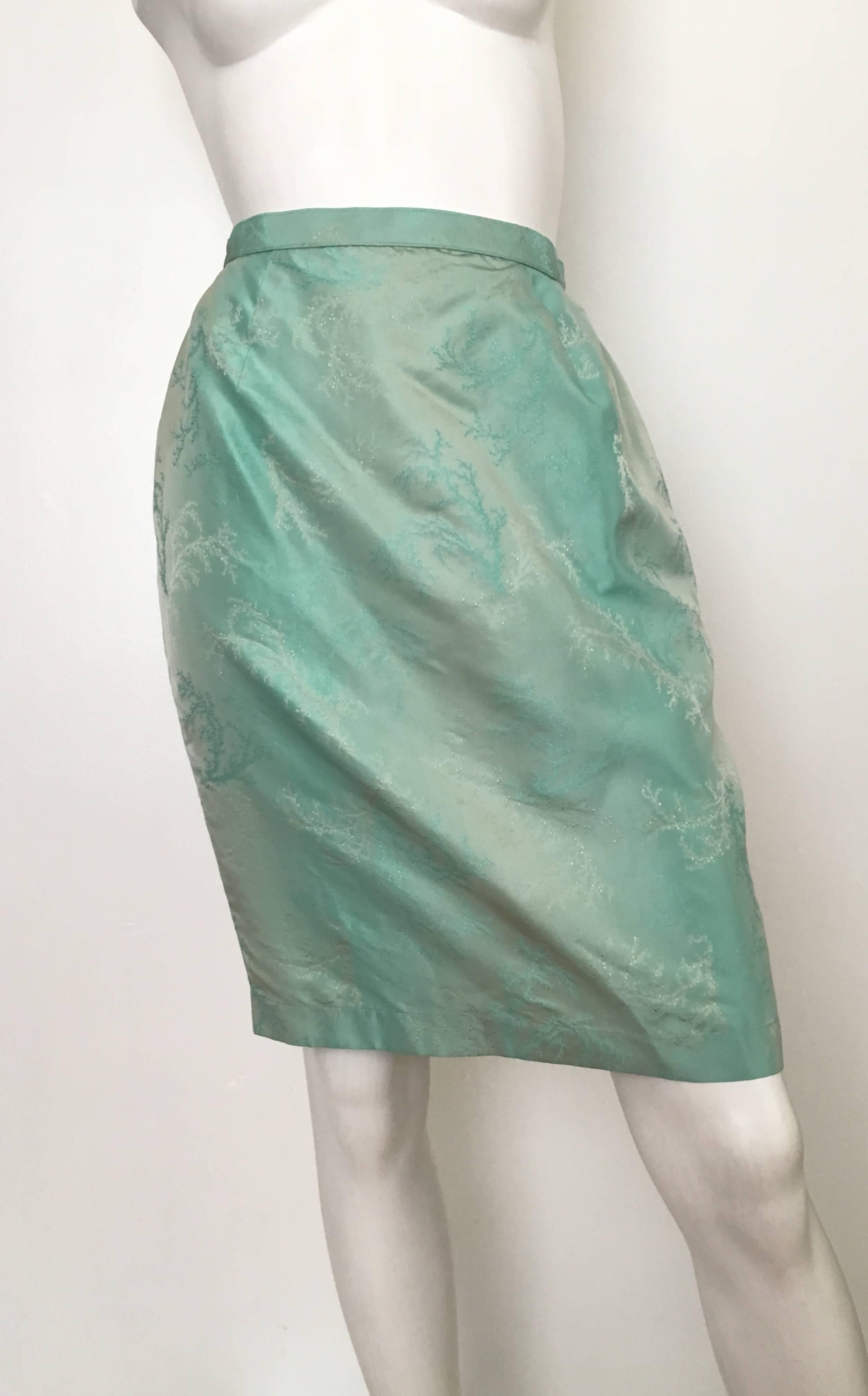 Thierry Mugler Iridescent Aqua Skirt Size 4/6. For Sale 5