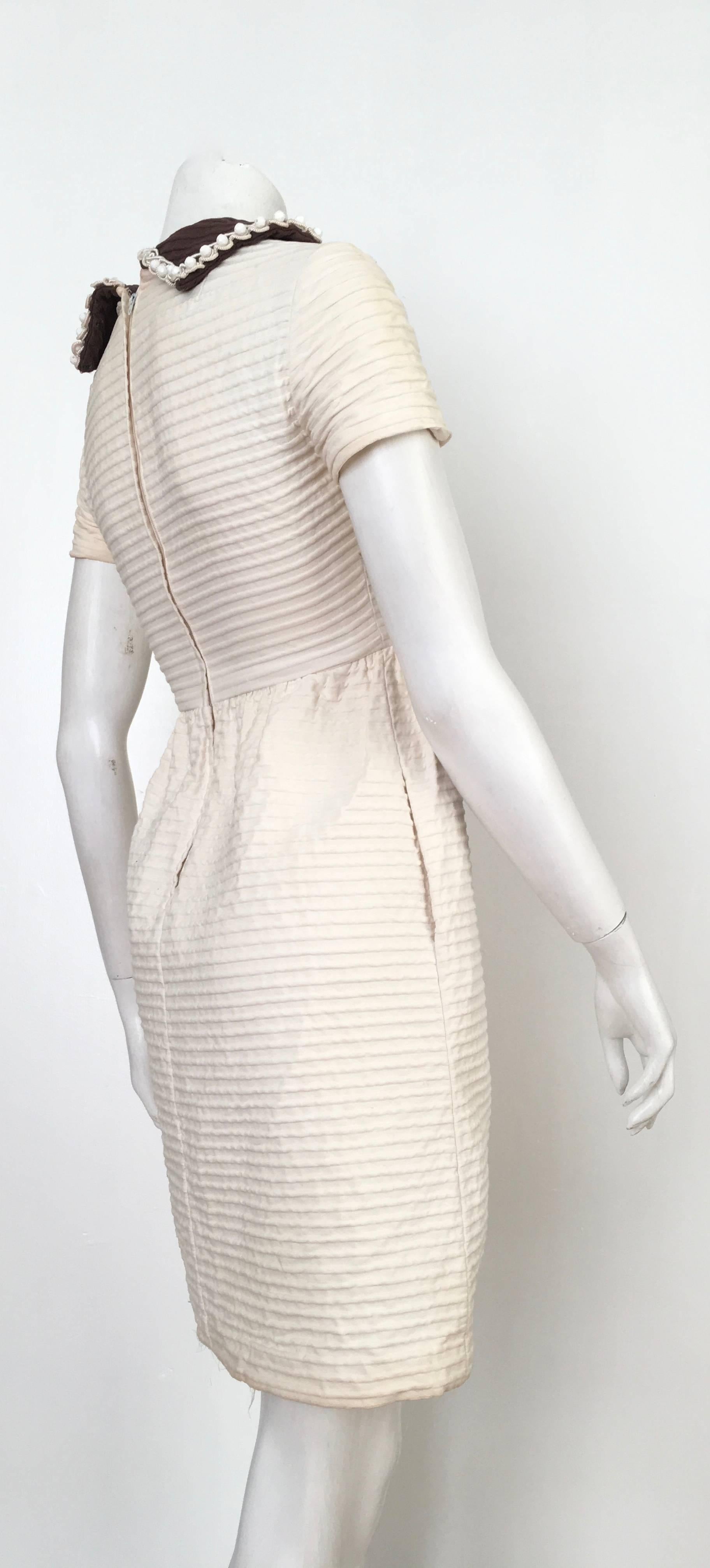 Women's or Men's Oscar de la Renta Cotton Dress with Pockets Size 2. For Sale