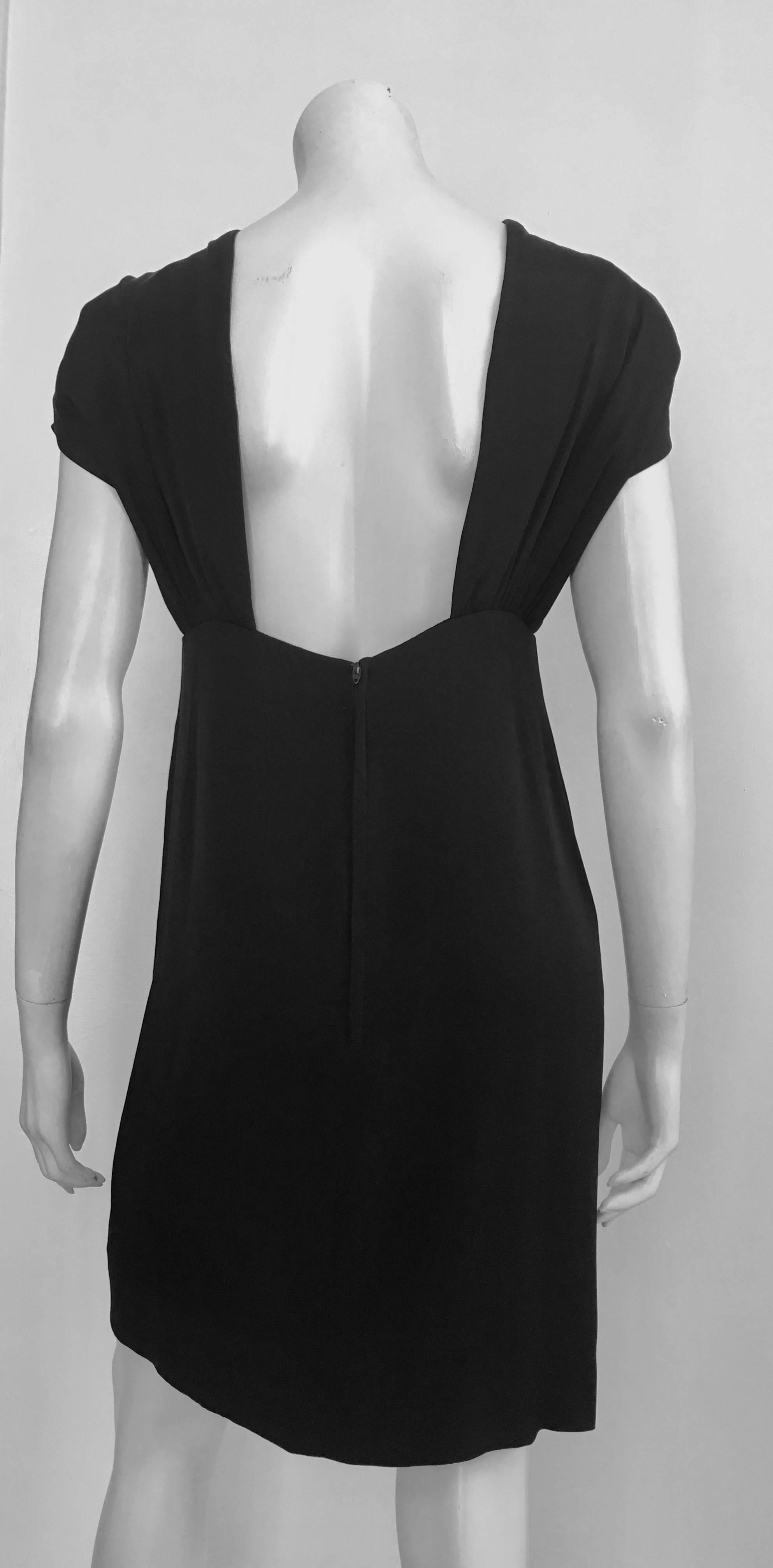 Adele Simpson 1980s Black Silk Dress Size 6.  For Sale 1