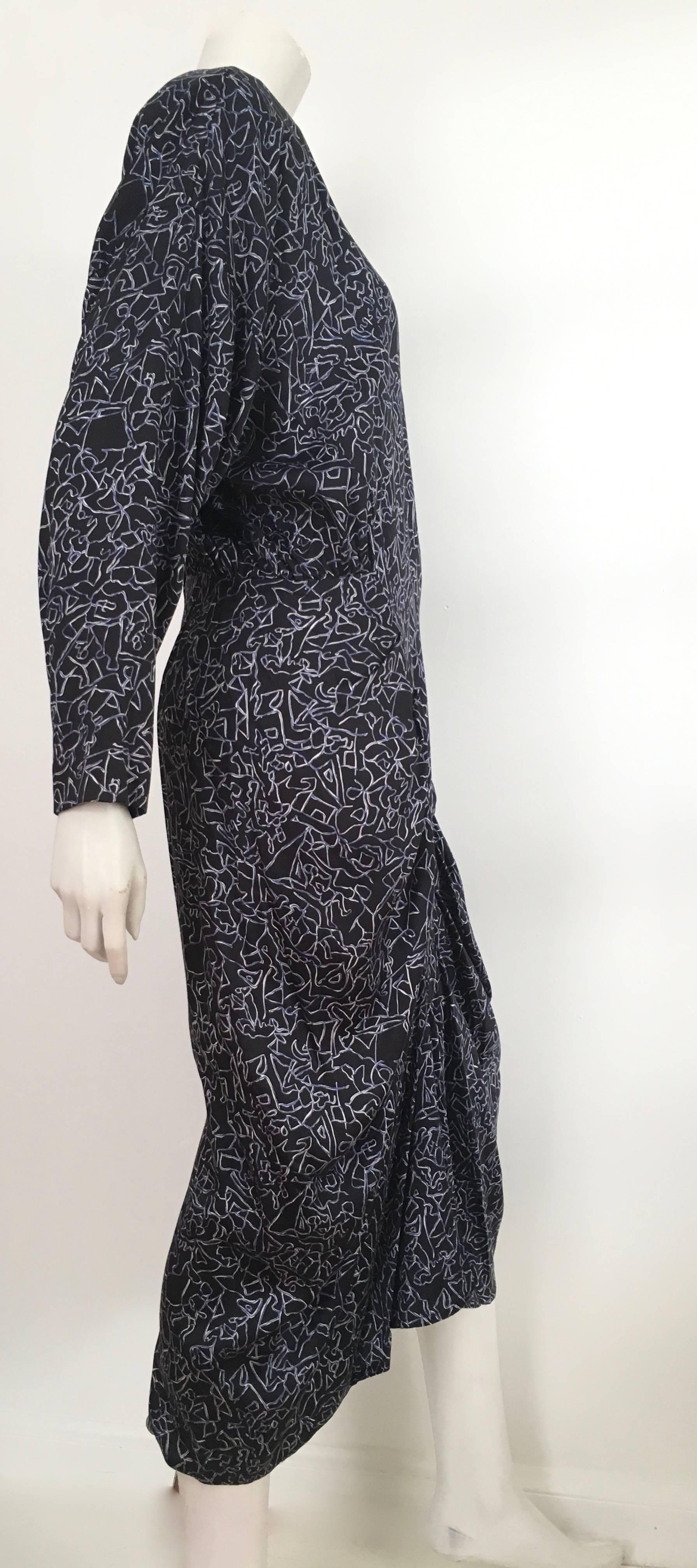 Women's or Men's Nicole Miller 1980s Cotton Aesthetic Design Dress Size 10.  For Sale