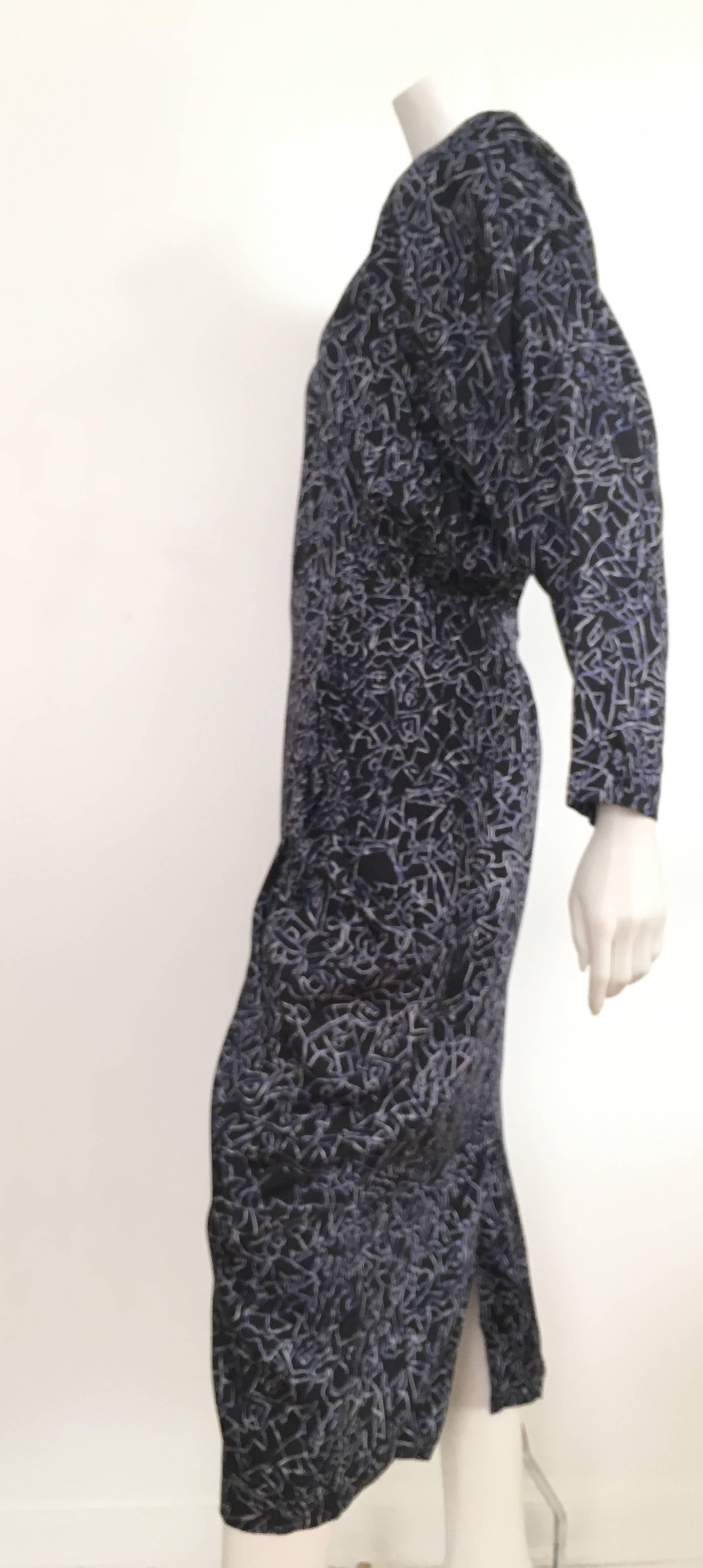 Nicole Miller 1980s Cotton Aesthetic Design Dress Size 10.  For Sale 3