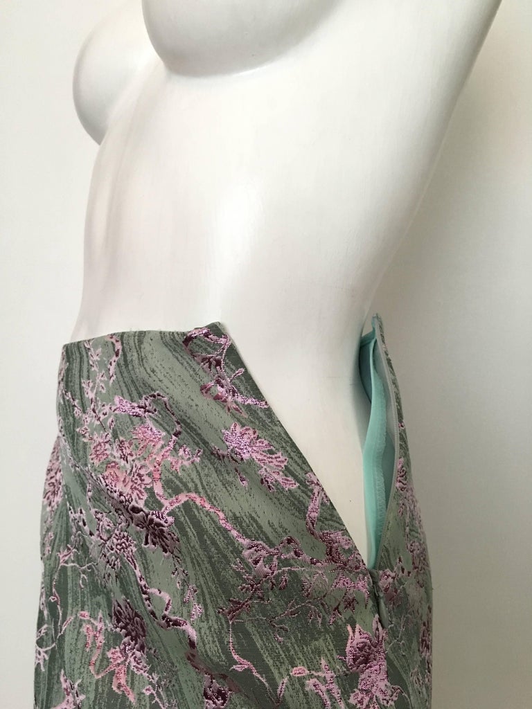 Christian Lacroix 1990s Metallic with Lace Trim Skirt Size 8. For Sale ...
