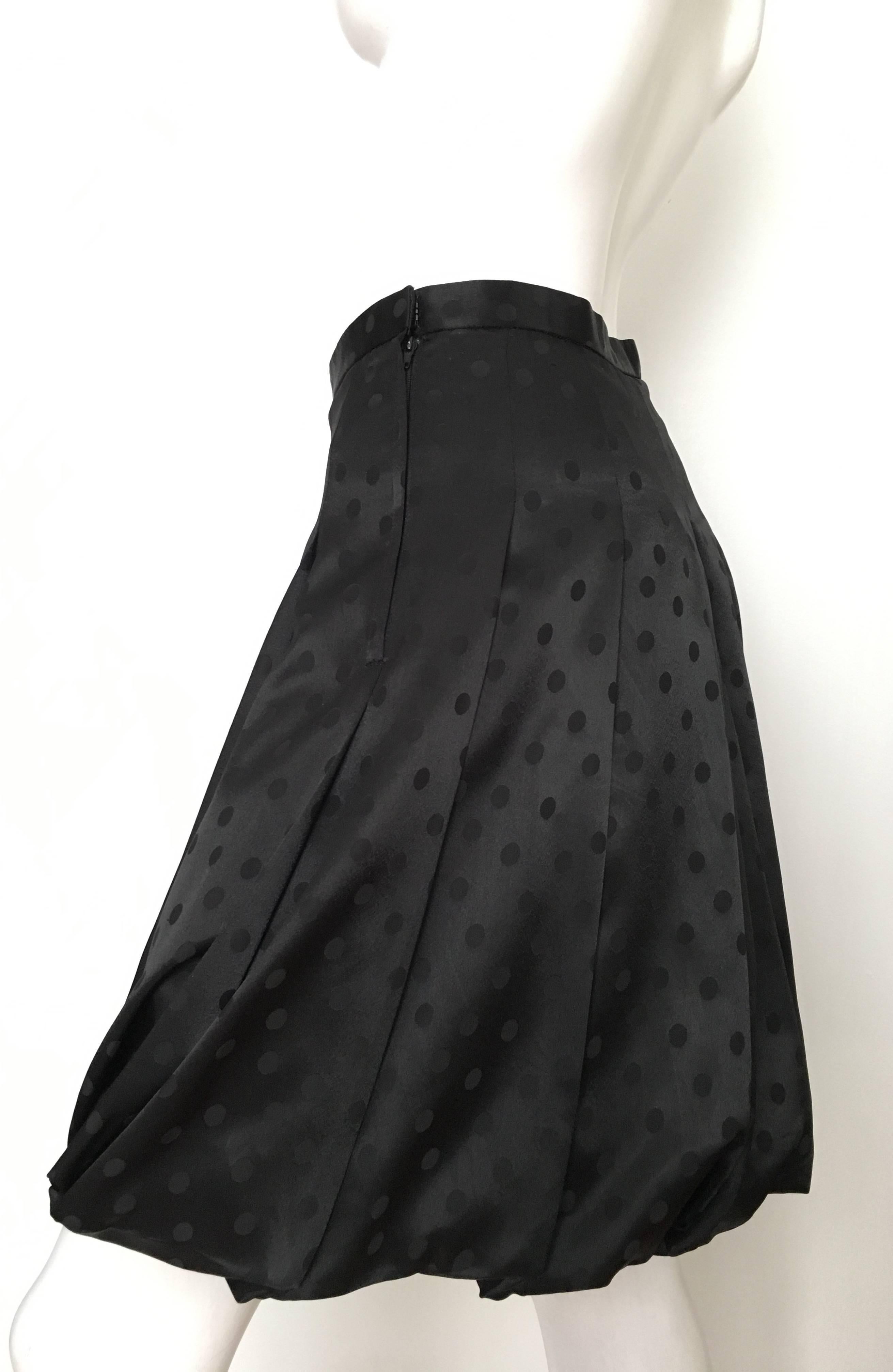 Women's or Men's Comme des Garçons Black Polka Dot Pleated Bubble Skirt Size 6. For Sale