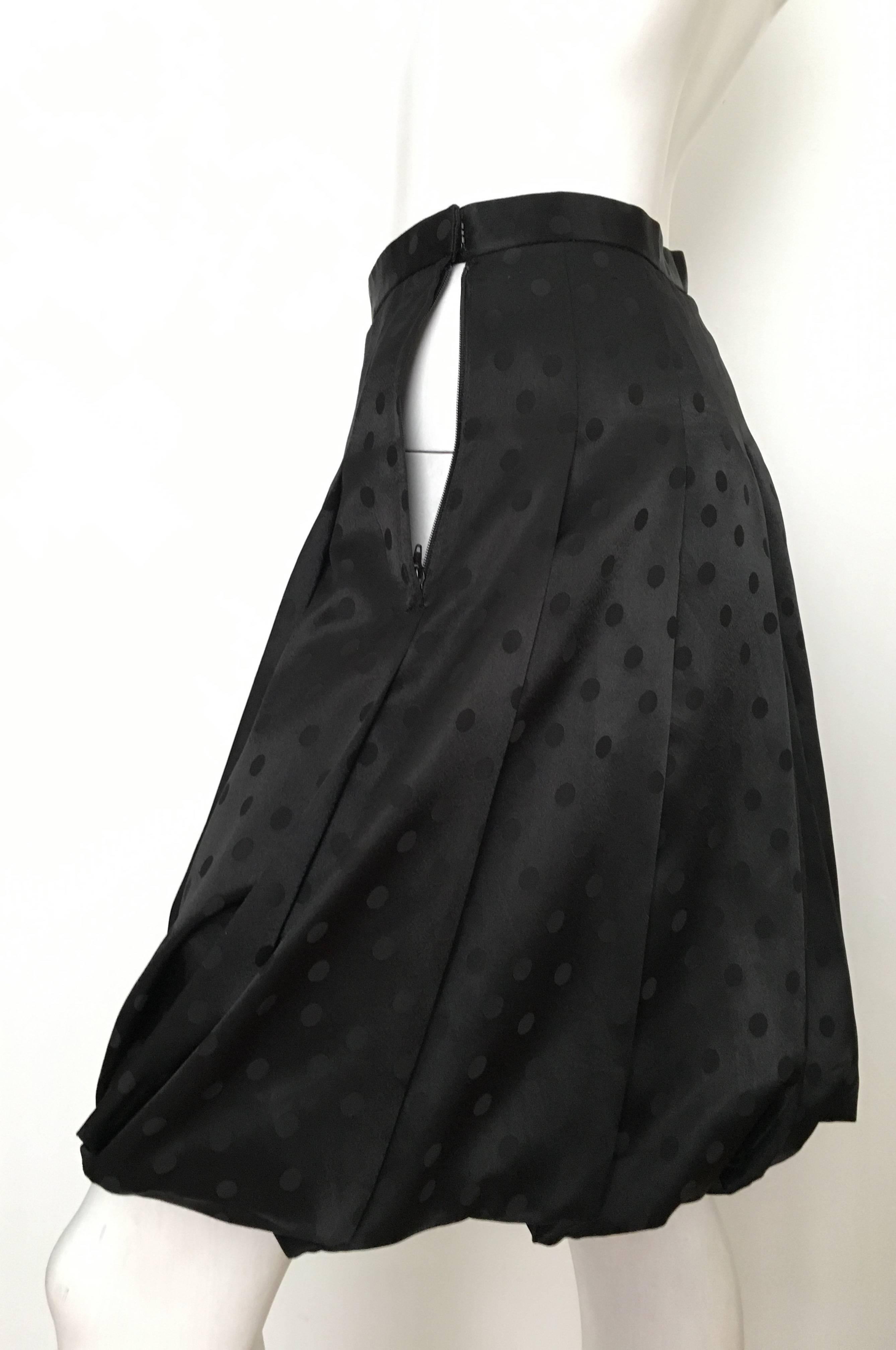 Comme des Garçons Black Polka Dot Pleated Bubble Skirt Size 6. For Sale 1