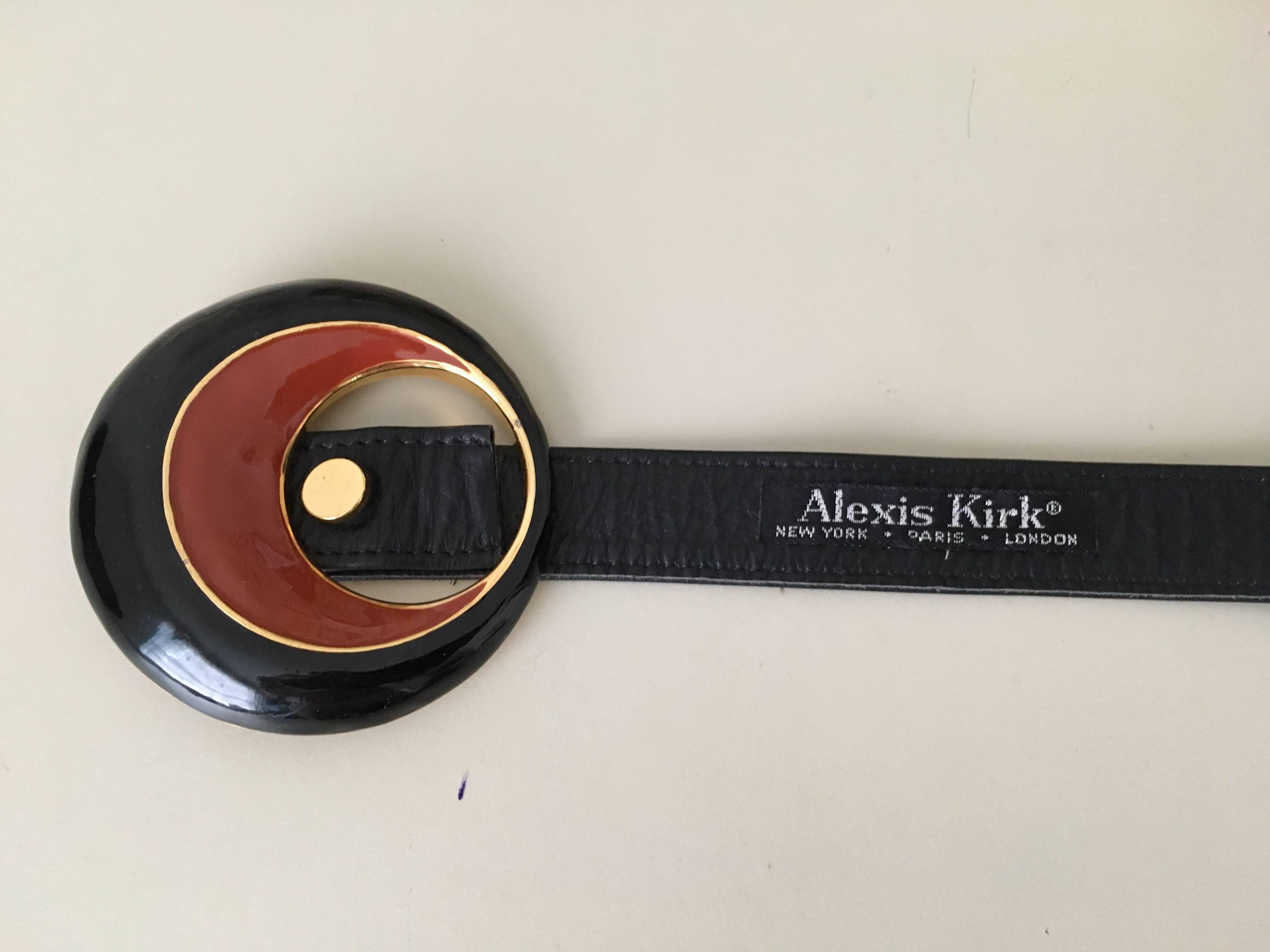 Alexis Kirk Modern Abstract Circle Belt, 1980s  4