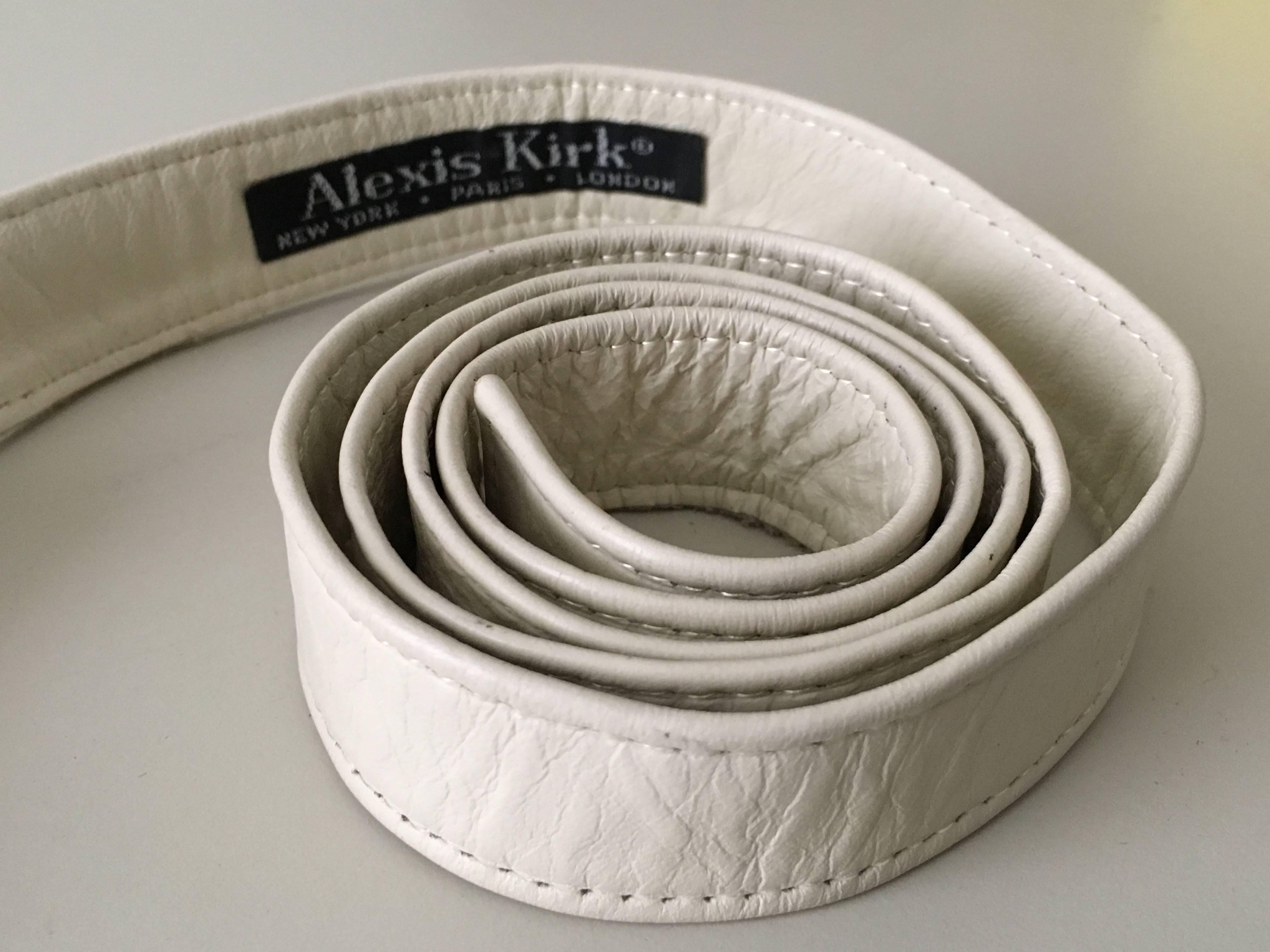 Alexis Kirk Leaf Pattern Belt Buckle, 1980s  For Sale 1