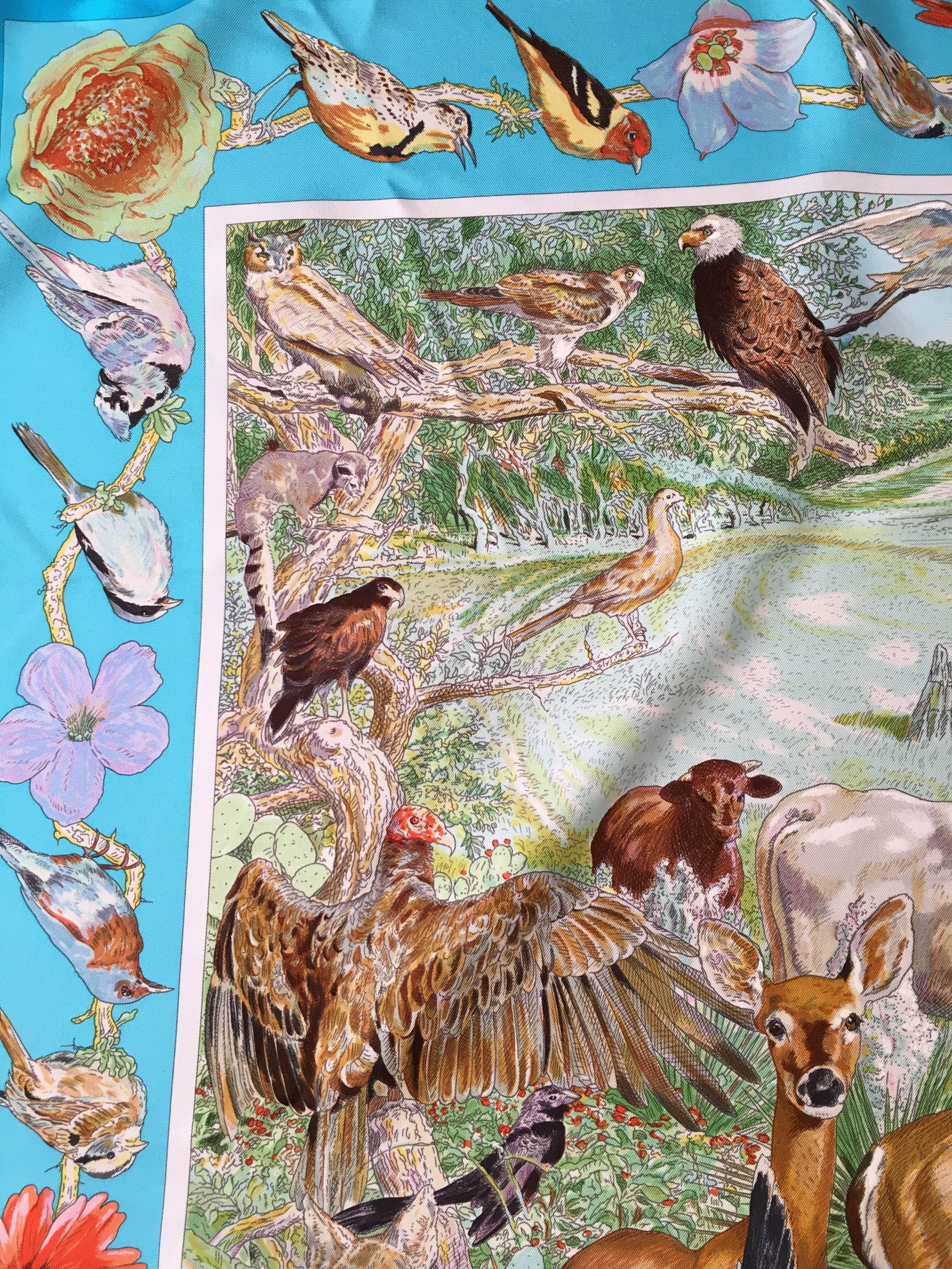 Gray Hermes by Kermit Oliver Caesar Kleberg Wildlife Conservation Silk Scarf.