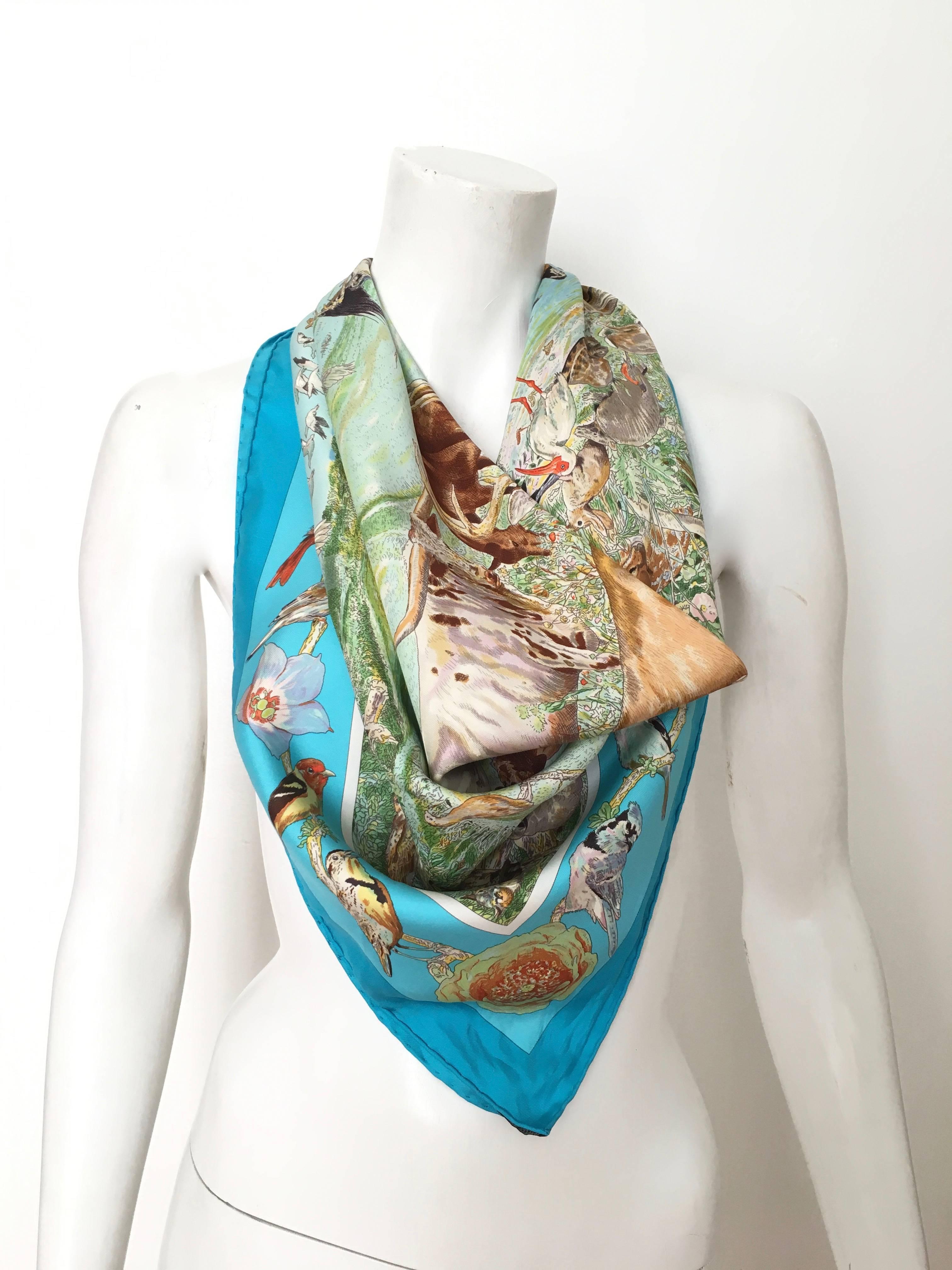 Hermes by Kermit Oliver Caesar Kleberg Wildlife Conservation Silk Scarf. 2
