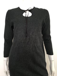 Michael Kors for Saks Fifth Avenue 1980s Grey Flannel Dress with Pockets Size P.