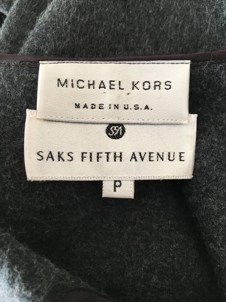 Michael Kors for Saks Fifth Avenue 1980s Grey Flannel Dress with ...