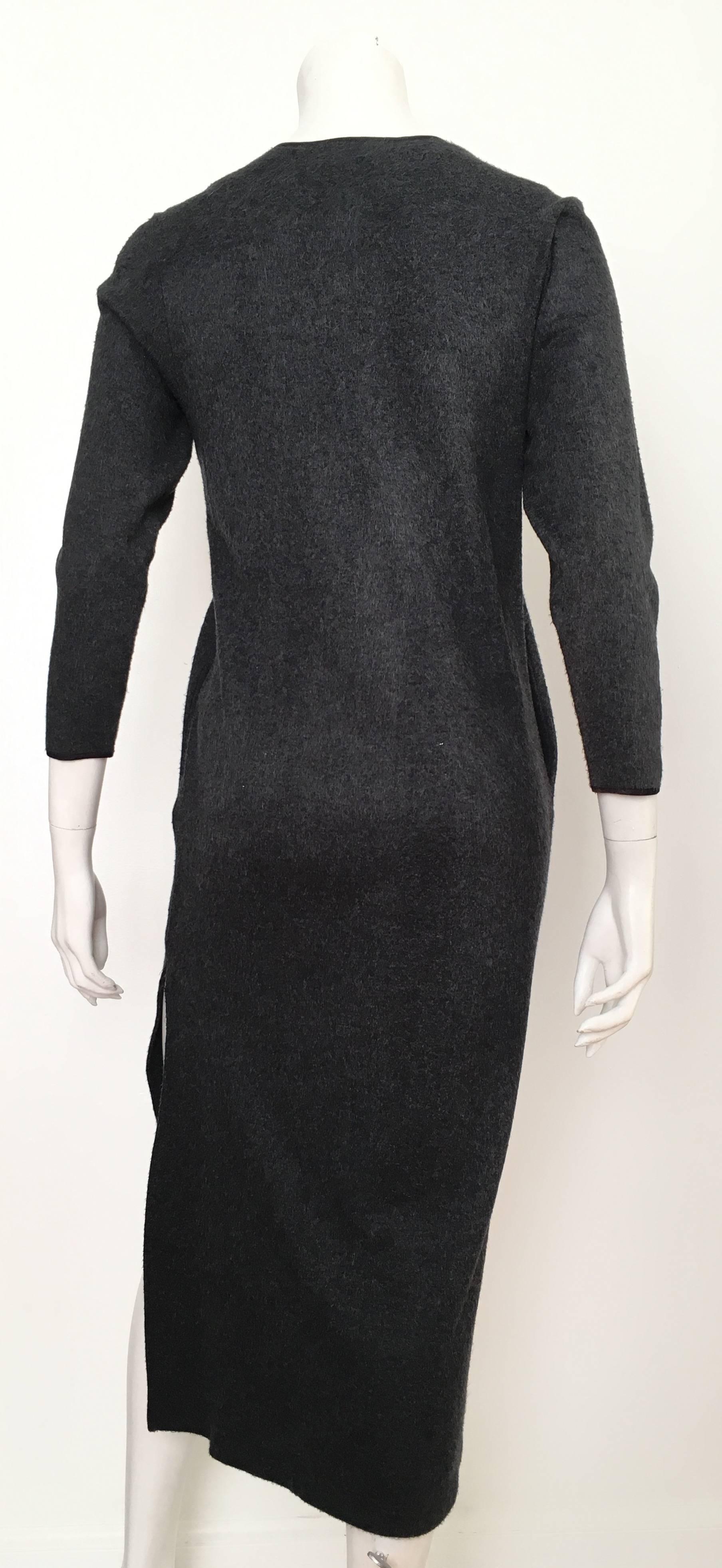 Women's or Men's Michael Kors for Saks Fifth Avenue 1980s Grey Flannel Dress with Pockets Size P. For Sale