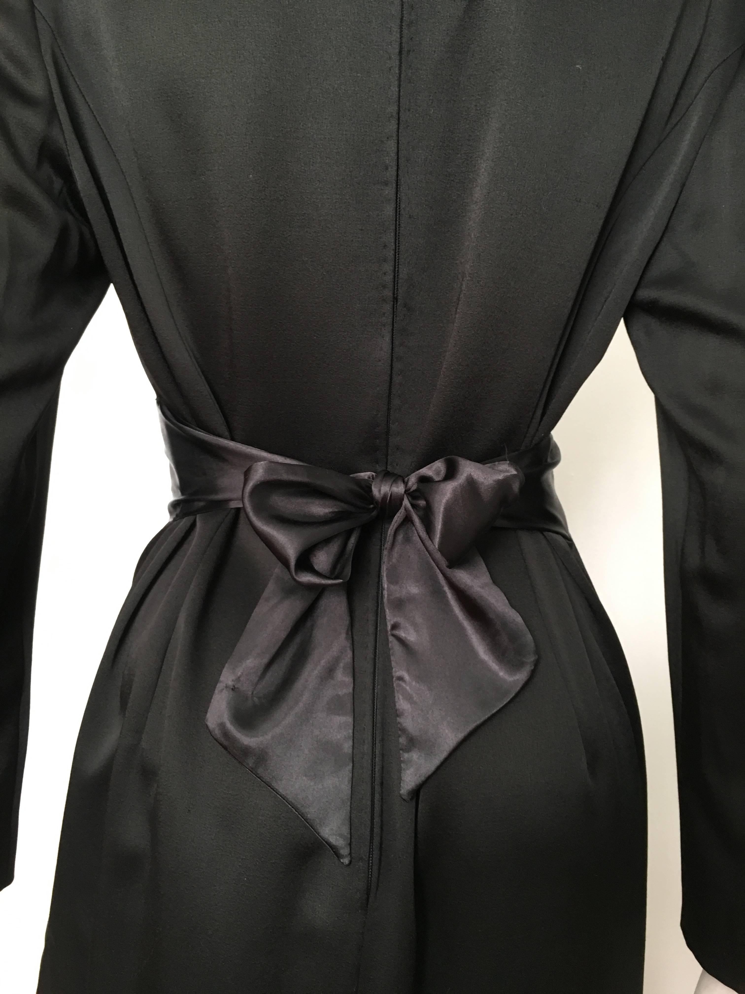 Genny Black Kimono Style Silk Long Gown Size 10 / 12. Never Worn. For Sale 3