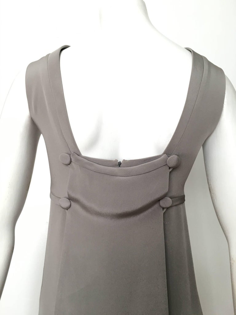 Balenciaga Grey Silk Sleeveless Dress Size 4. Never Worn with Tags. For ...