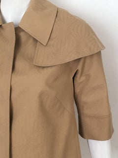 Lela Rose Tan Caped Swing Jacket Size 4. Never Worn.