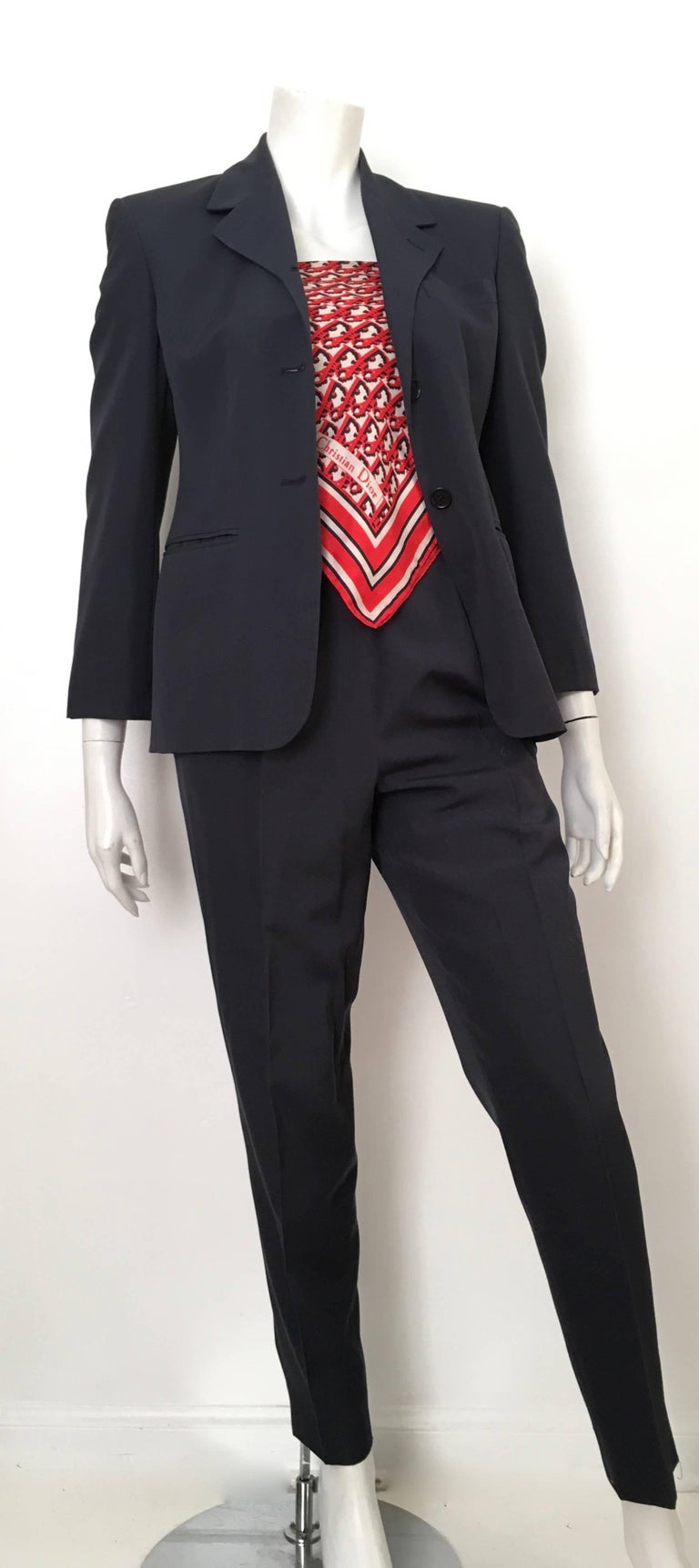 Romeo Gigli 1980s Navy Pant Suit Size 4. For Sale at 1stDibs