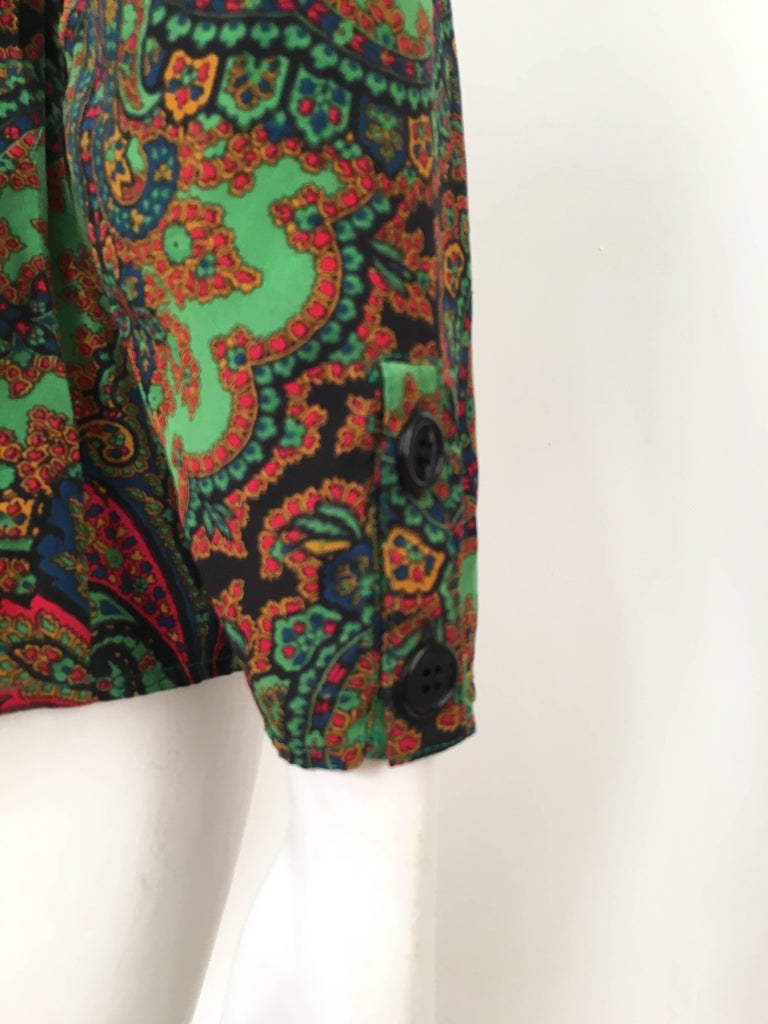1970s Top Stitch Silk Valentino Top