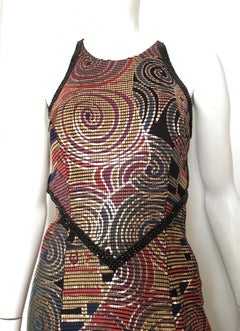 Janine 1980s Mesh Gown Size Small.