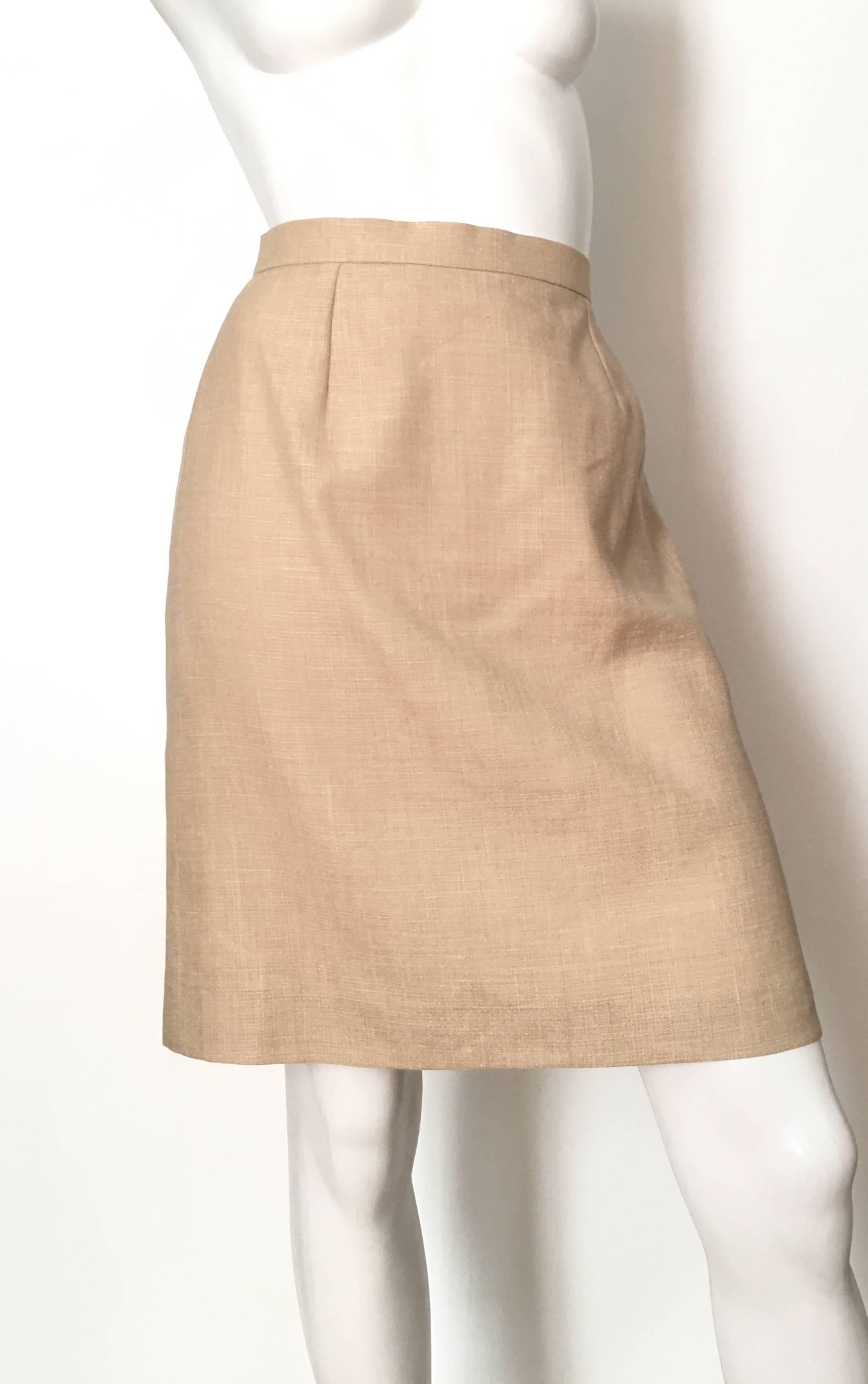 Givenchy Couture 1990s Tan Jacket & Skirt Set Size 6. 4