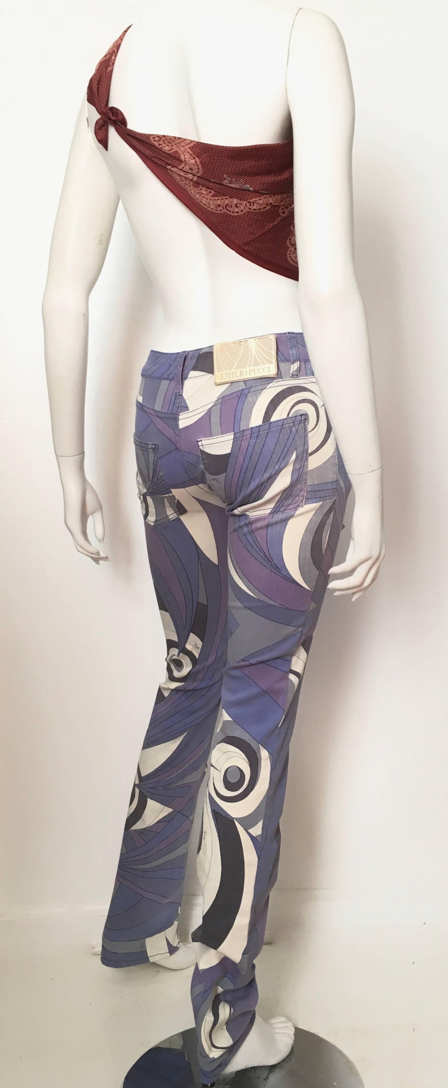 Emilio Pucci Cotton Stretch Skinny Jeans Size 4. In New Condition In Atlanta, GA