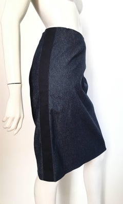 Chanel Glitter Denim Stretchy Skirt Skirt Size 10 / 42.