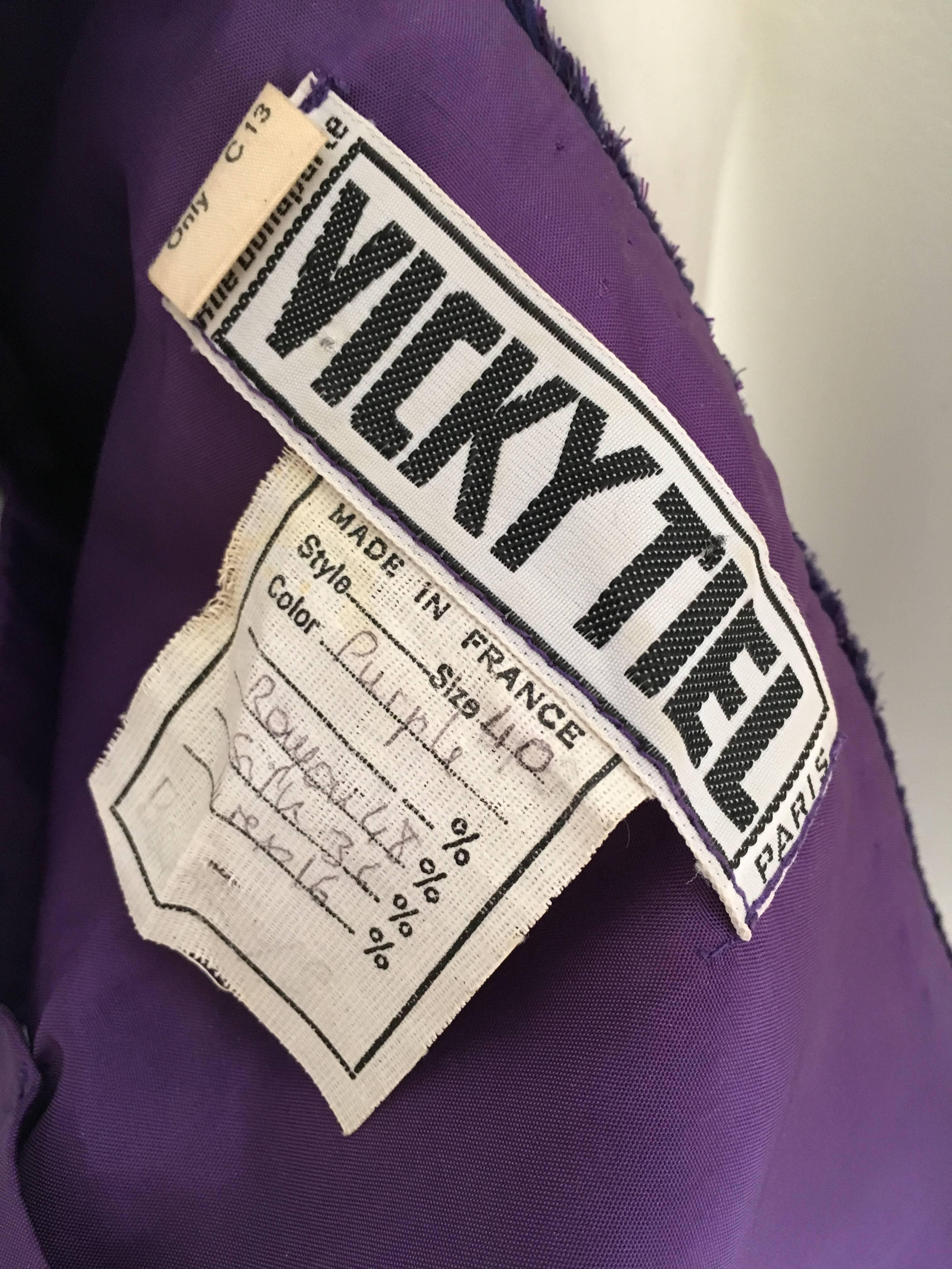 Vicky Tiel 1980s Purple Strapless Cocktail Evening Dress Size 4. For Sale 3