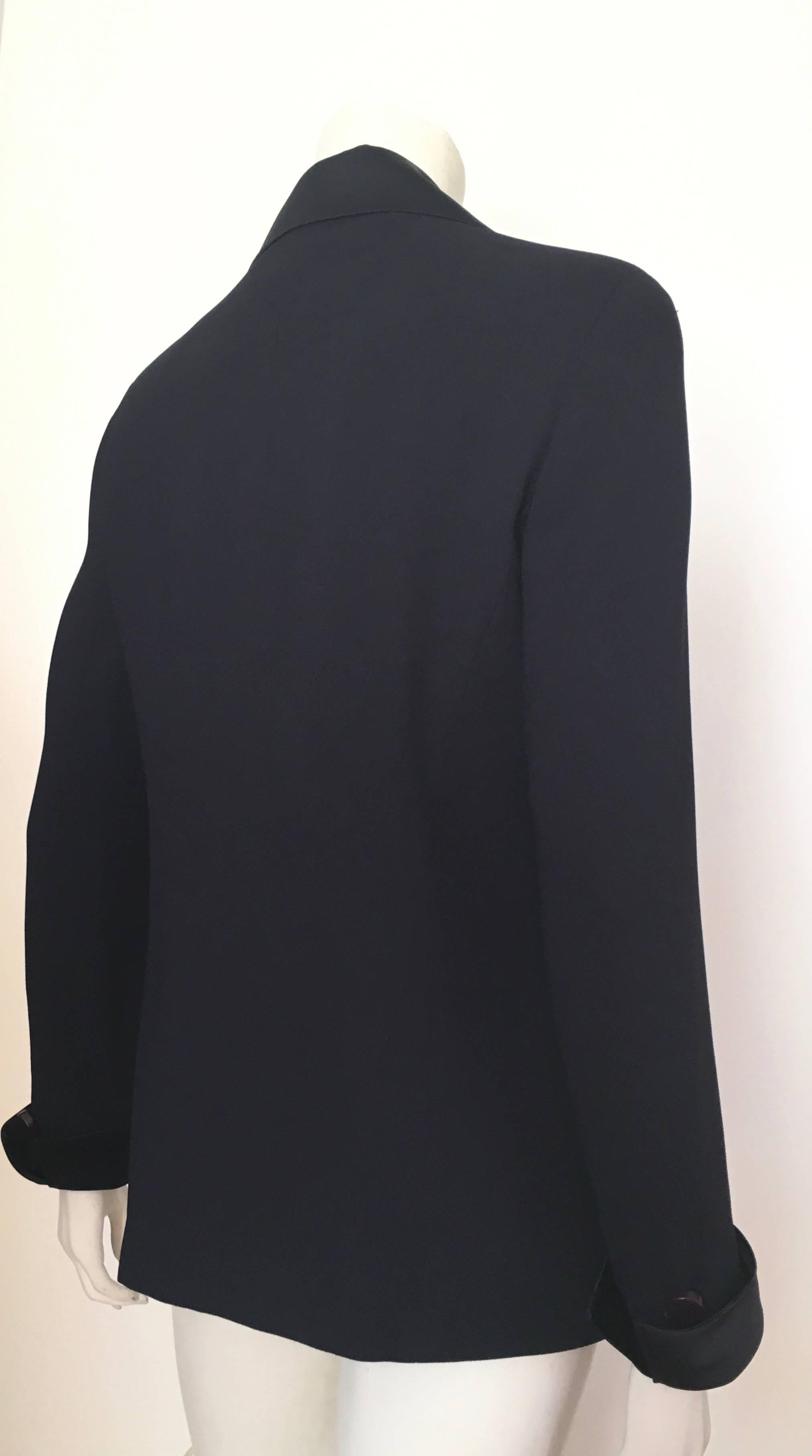 Dior Navy Tuxedo Jacket Size 4. For Sale 1