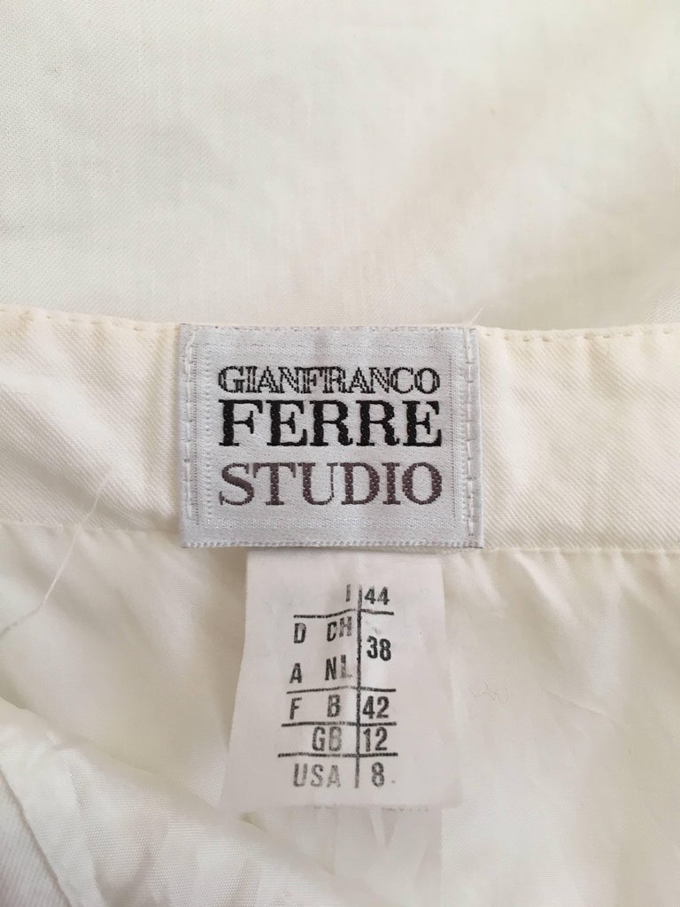 Gianfranco Ferre White Linen Maxi Skirt Size 6 For Sale at 1stDibs ...
