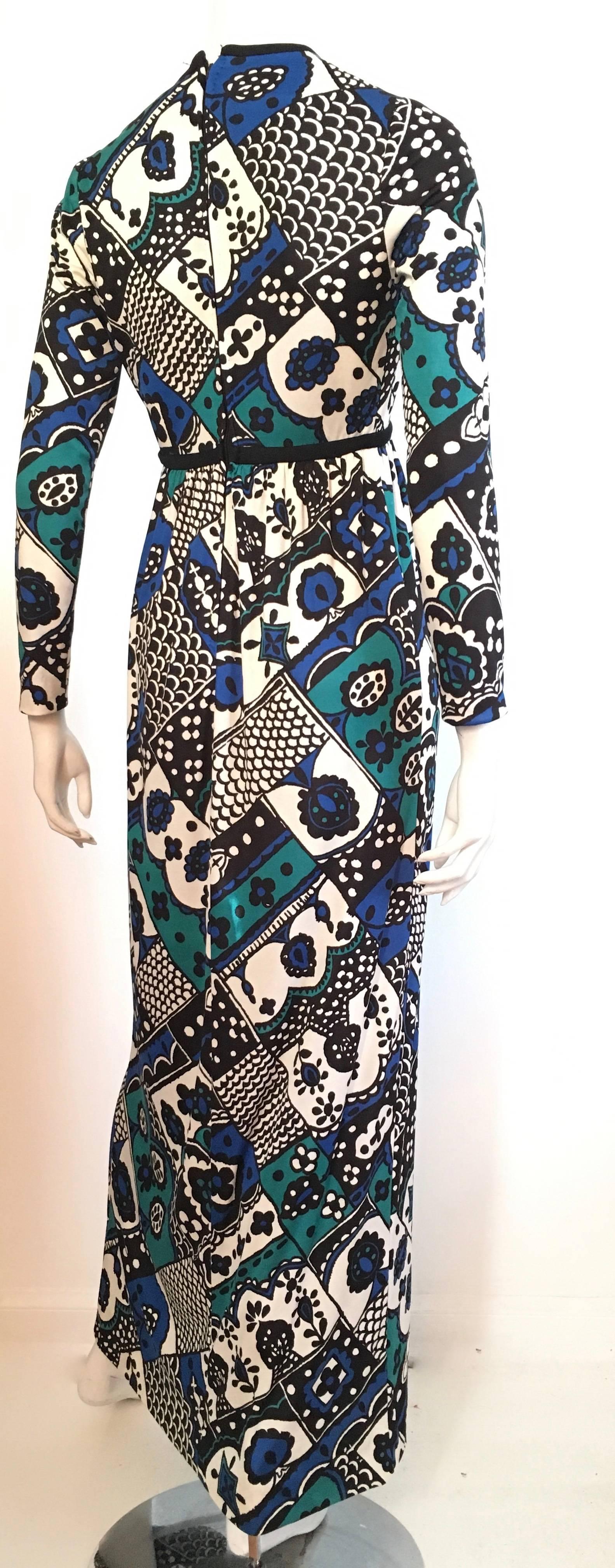Black Young Dimensions for Saks Fifth Avenue MOD Maxi Dress Size 4. For Sale