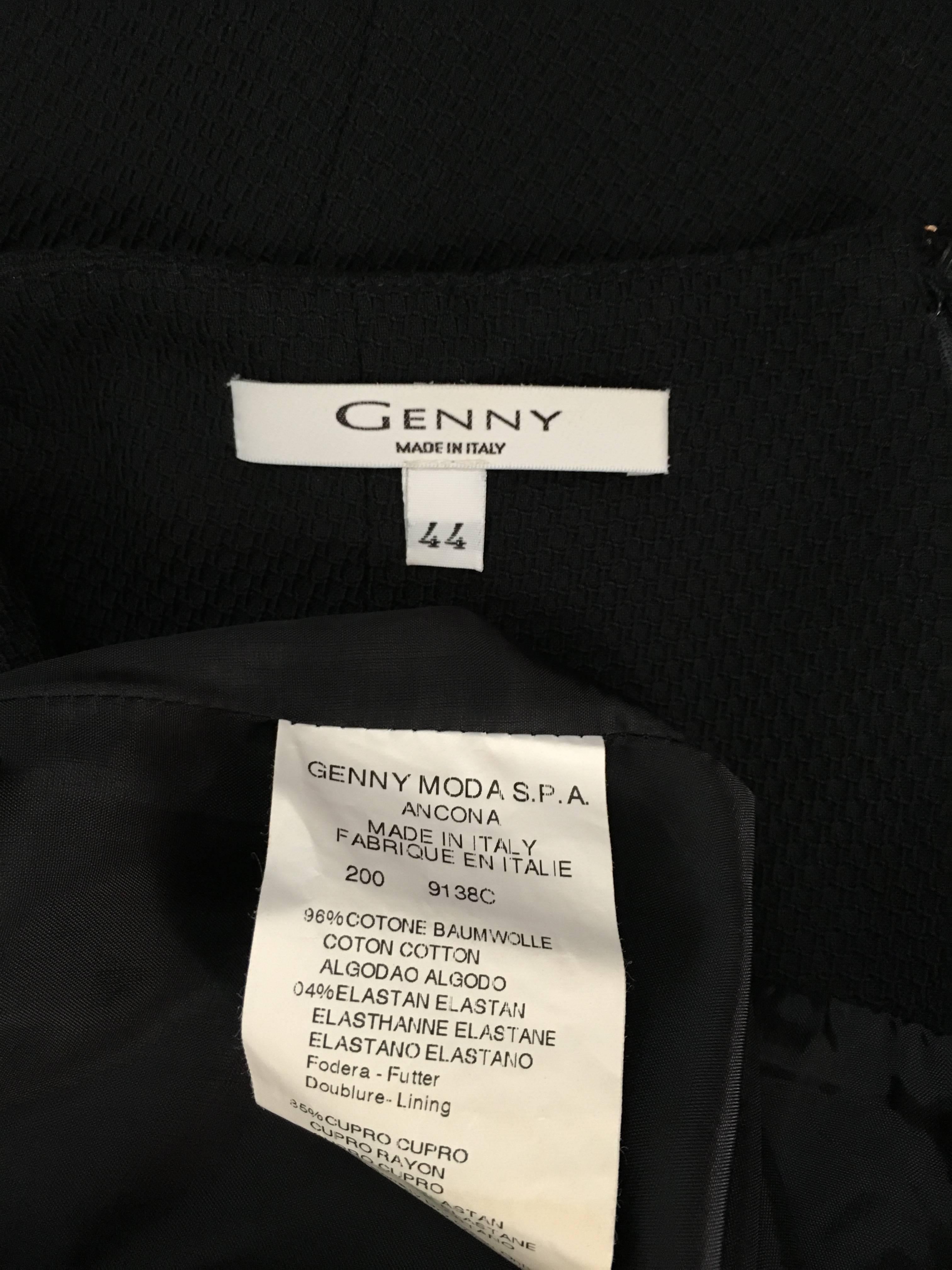 Genny Black Cotton Pencil Skirt 8 / 44. For Sale 6