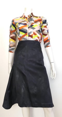 Alexander McQueen Navy Silk Skirt Size 6 / 44.