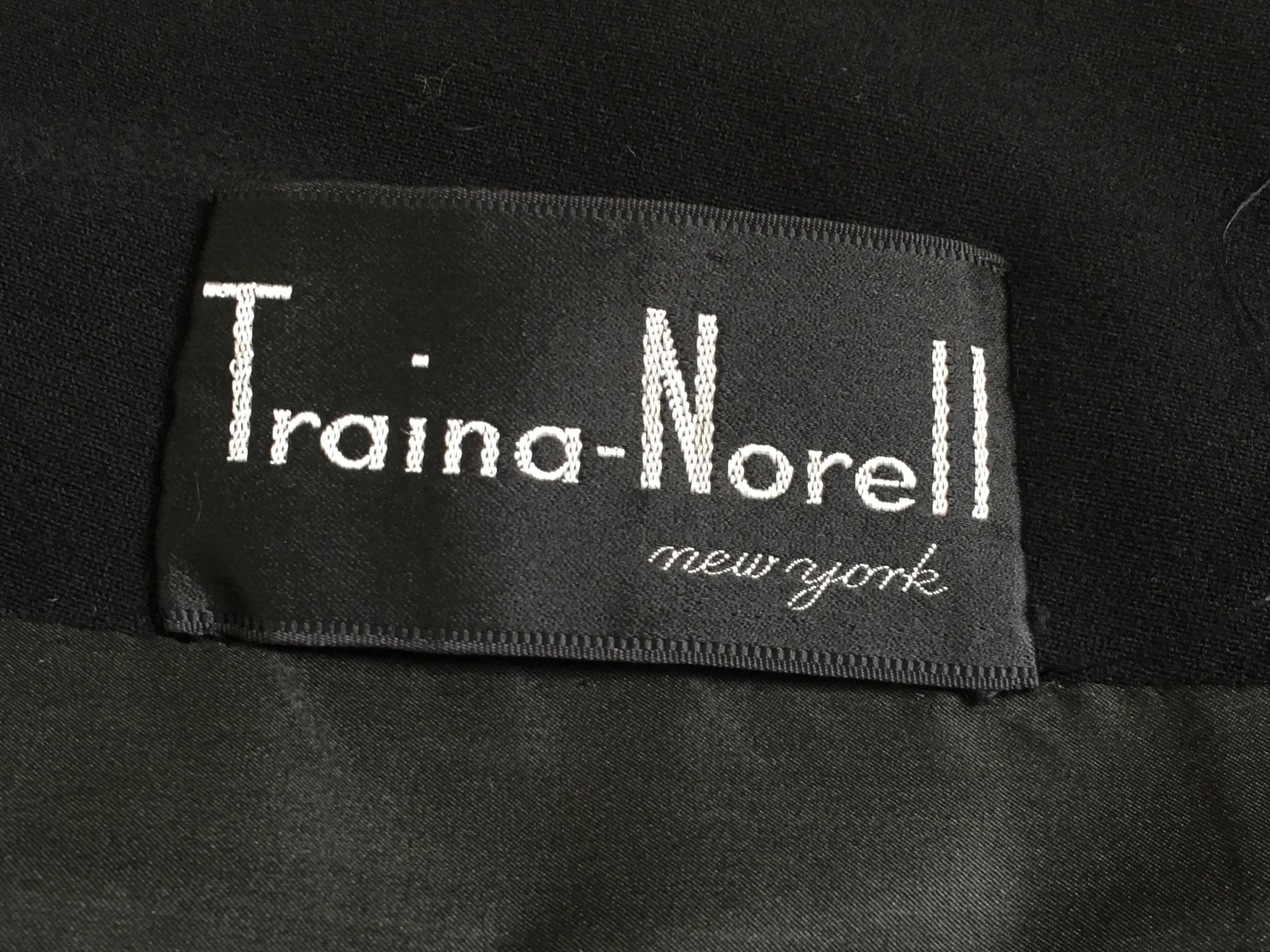 Traina-Norell 1950s Black Wool Cropped Capelet Jacket Size 6 / 8. For Sale 6