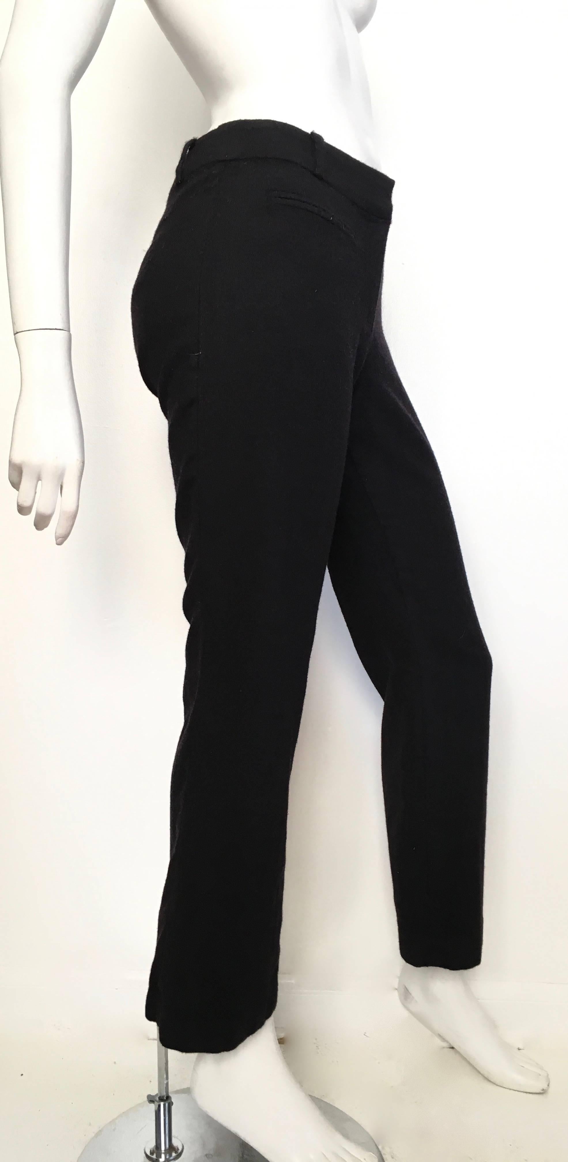 Dior Black Wool Pants  In Excellent Condition For Sale In Atlanta, GA