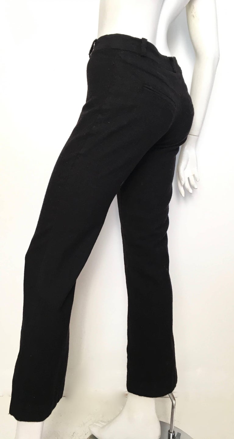 Dior Black Wool Pants, Size 4 For Sale at 1stdibs